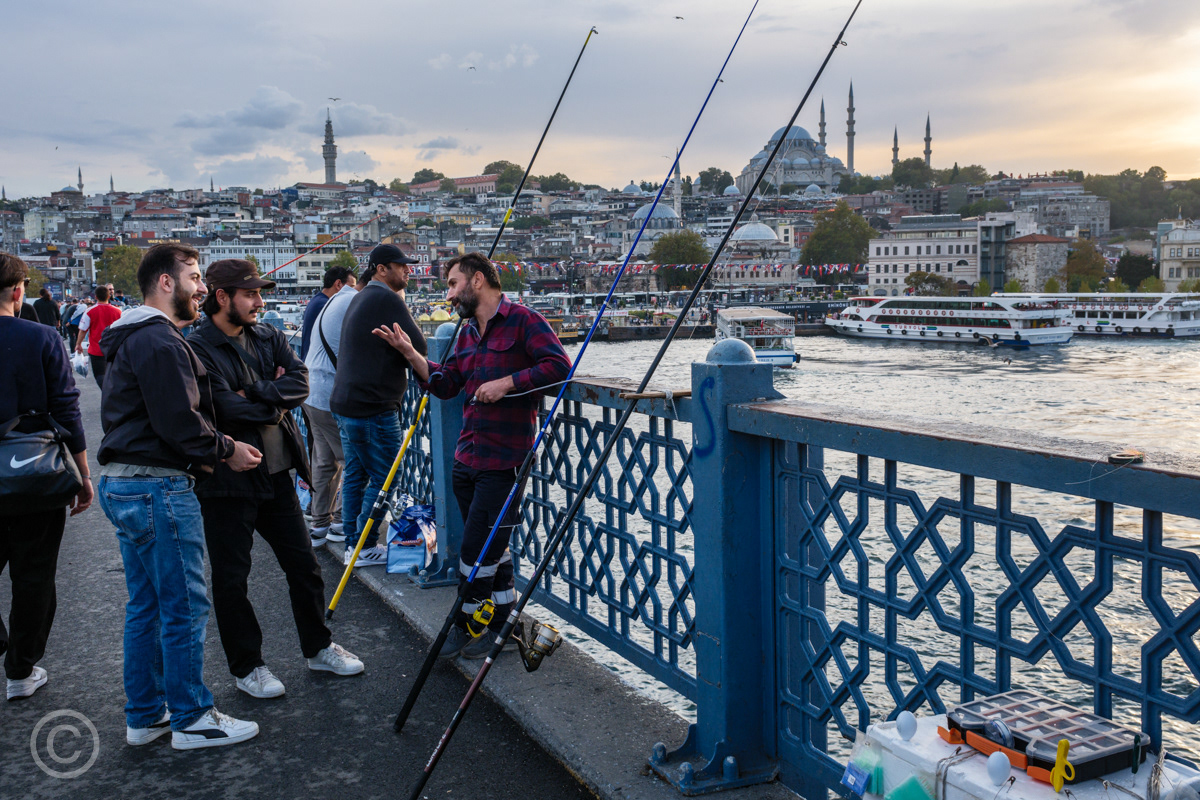 Fishing on the Galata Bridge, Istanbul