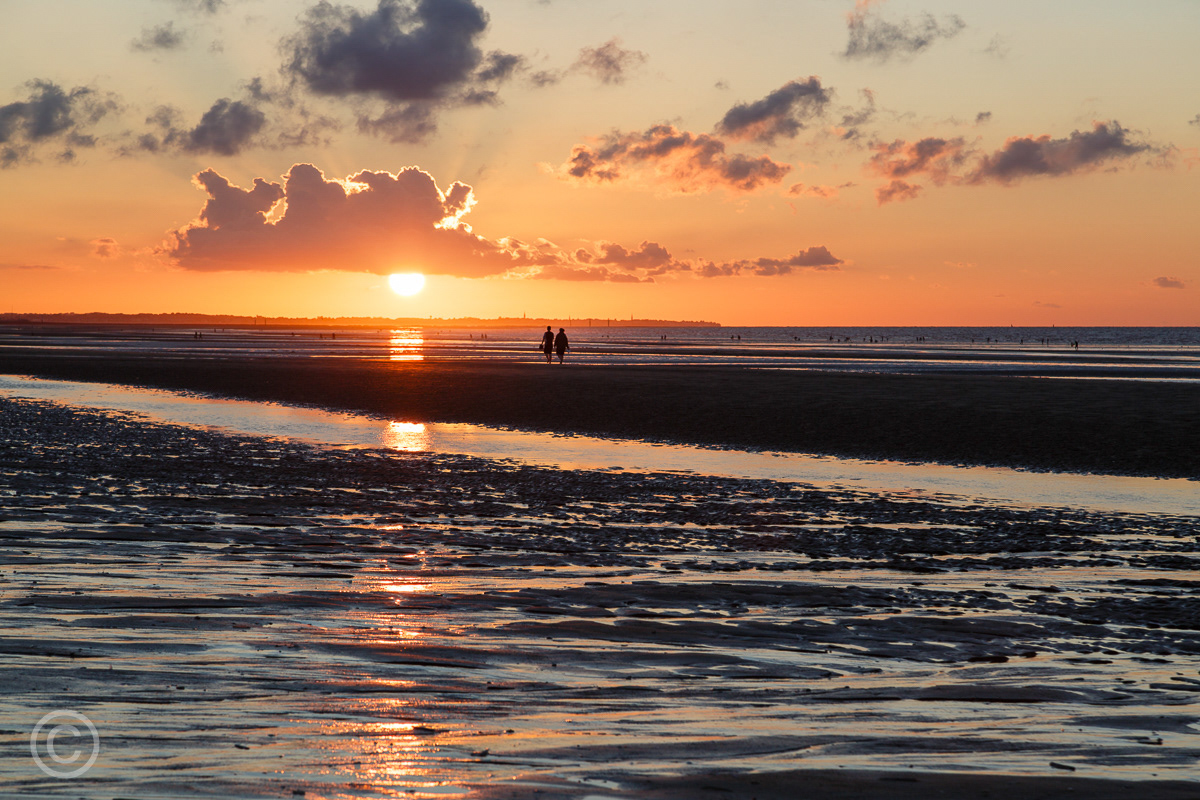 Sunset at Merville-Franceville-Plage, Normandy
