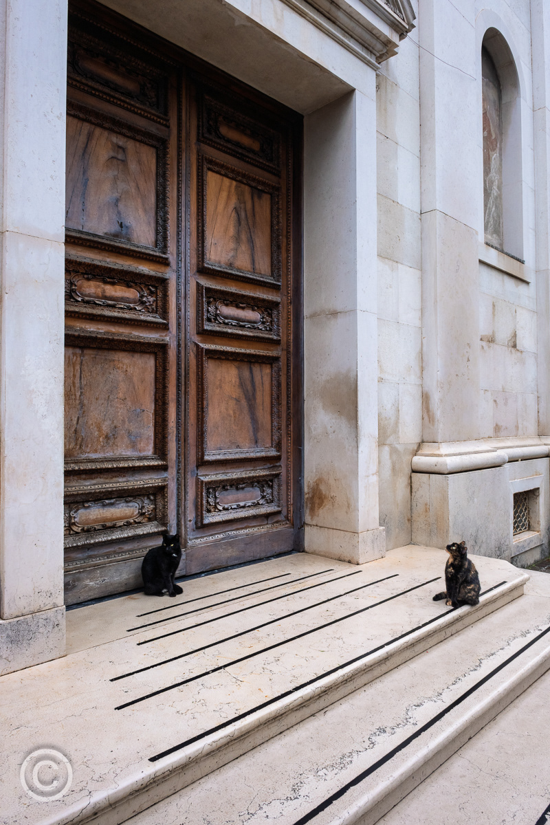 Church steps, Sorrento, Italy