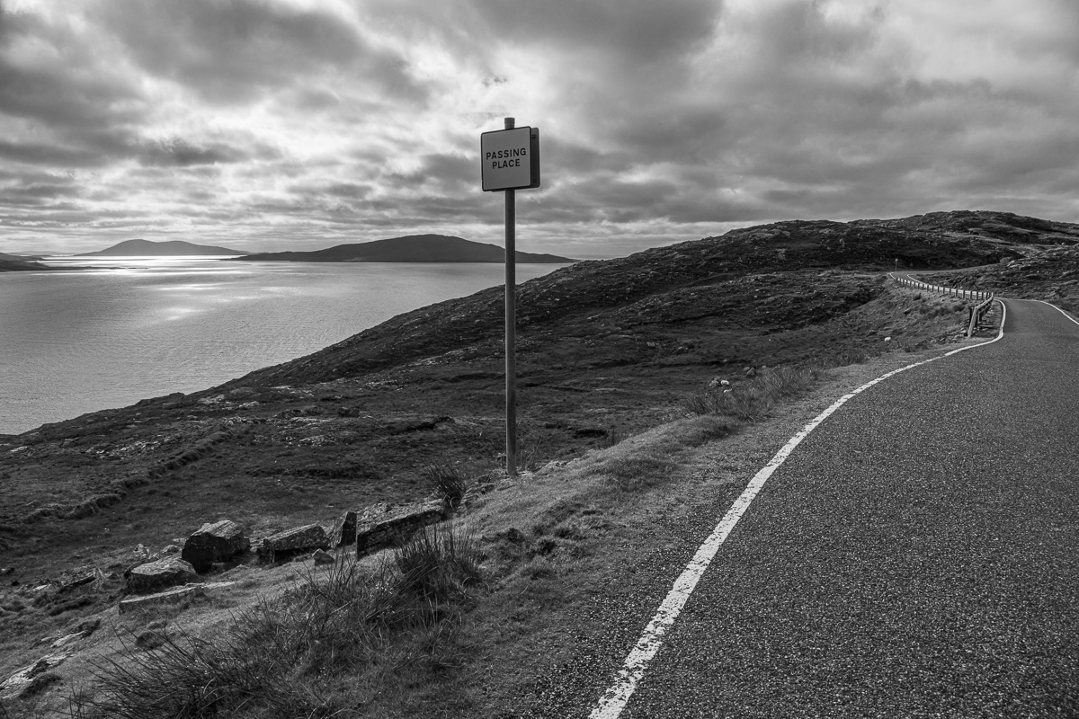 View towards Taransay from the road to Huisinis