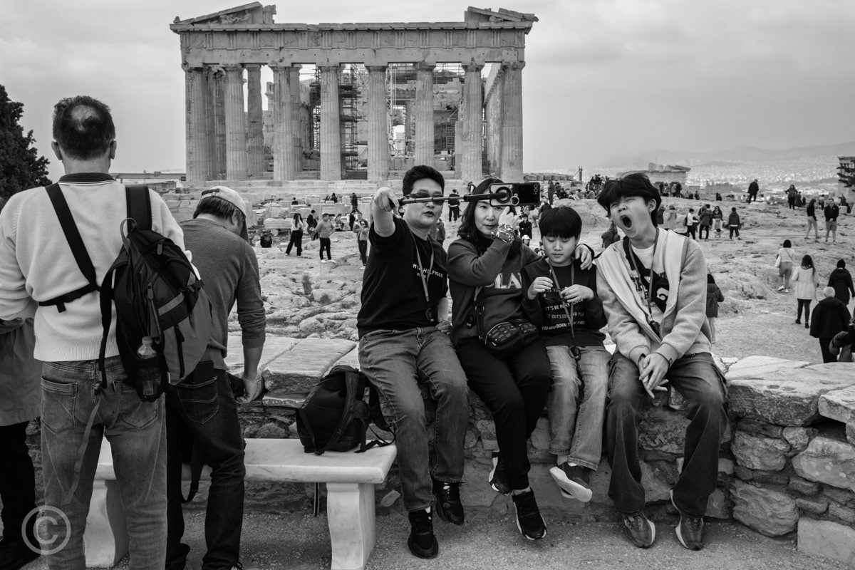 Tourists at the Parthenon, Athens