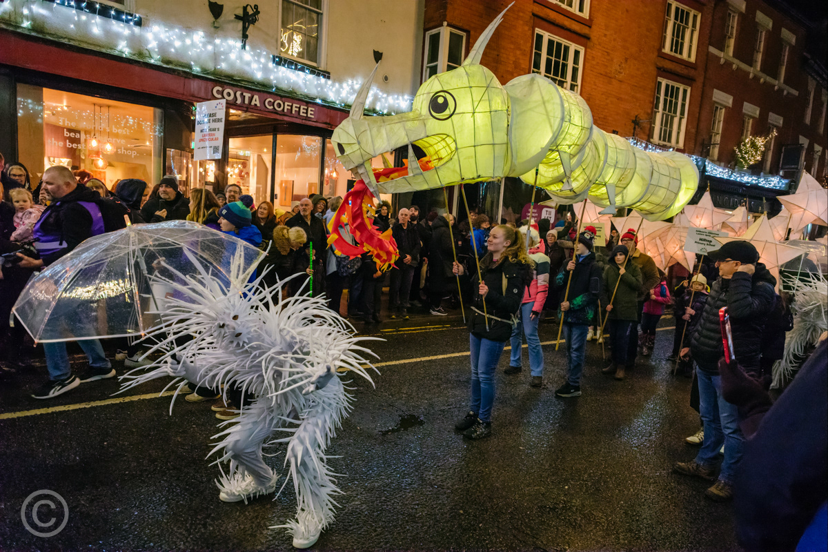 Christmas lantern parade, Ashbourne, Derbyshire