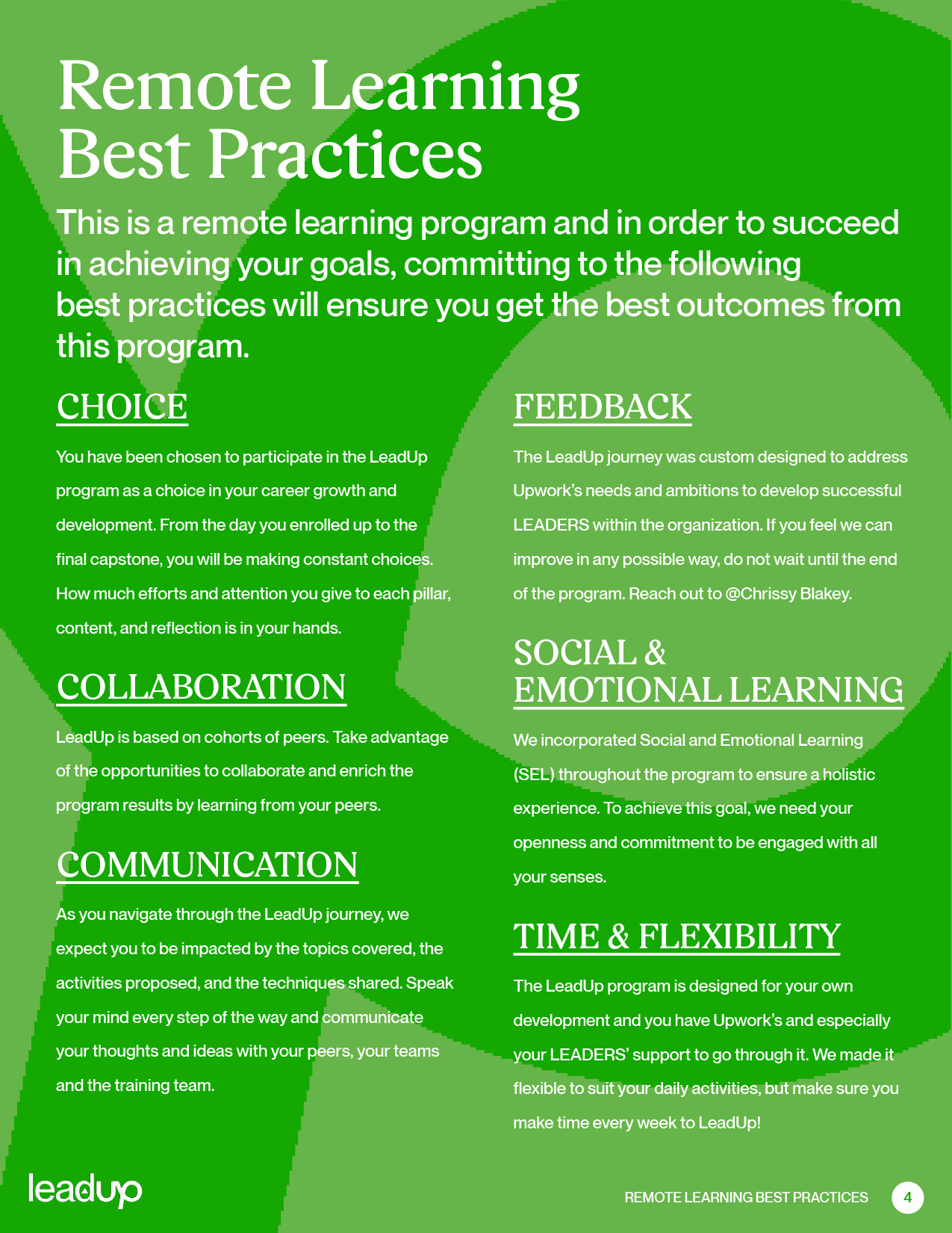 Upwork Corporate Leadership Program