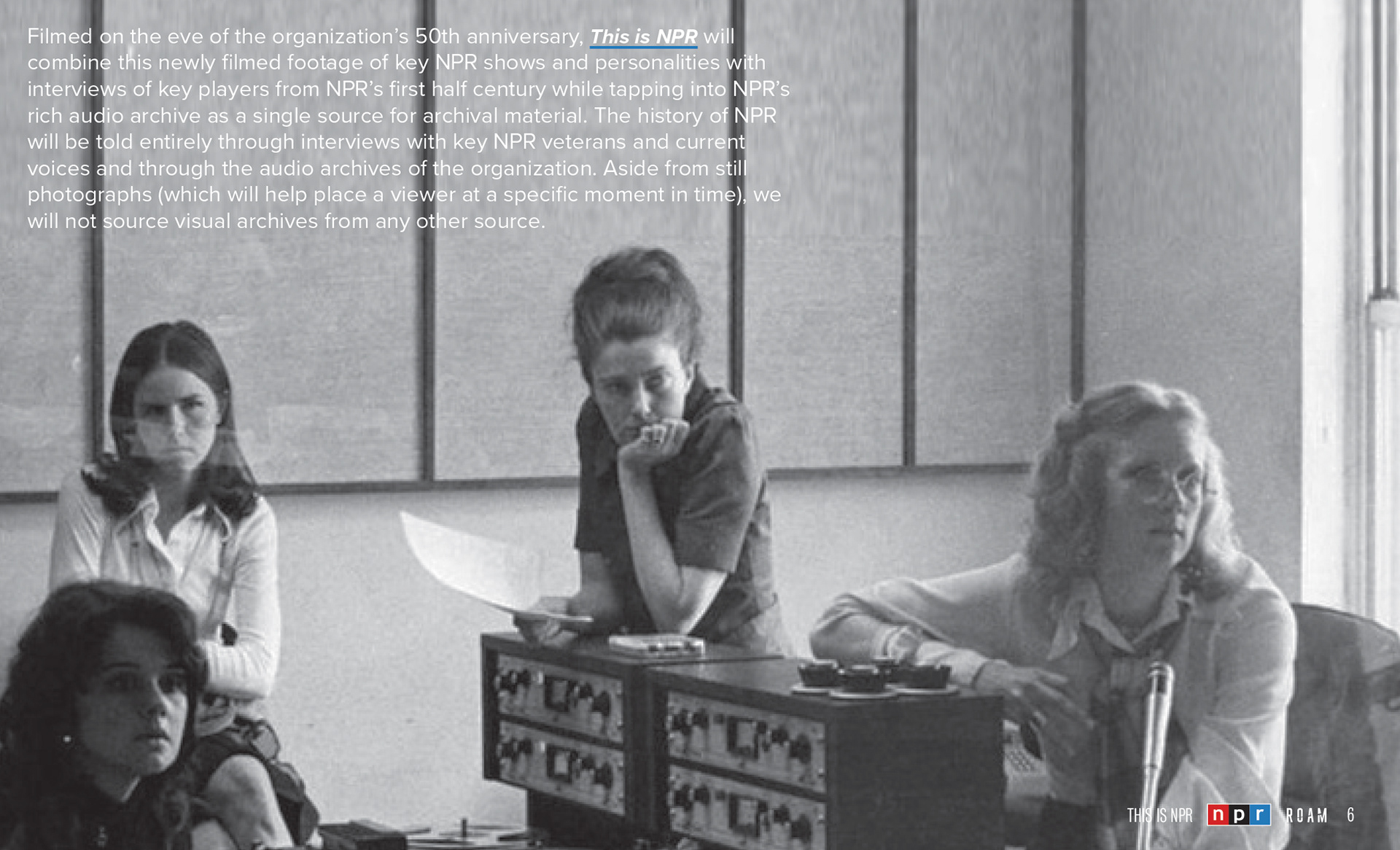 NPR TV Commercial Pitch