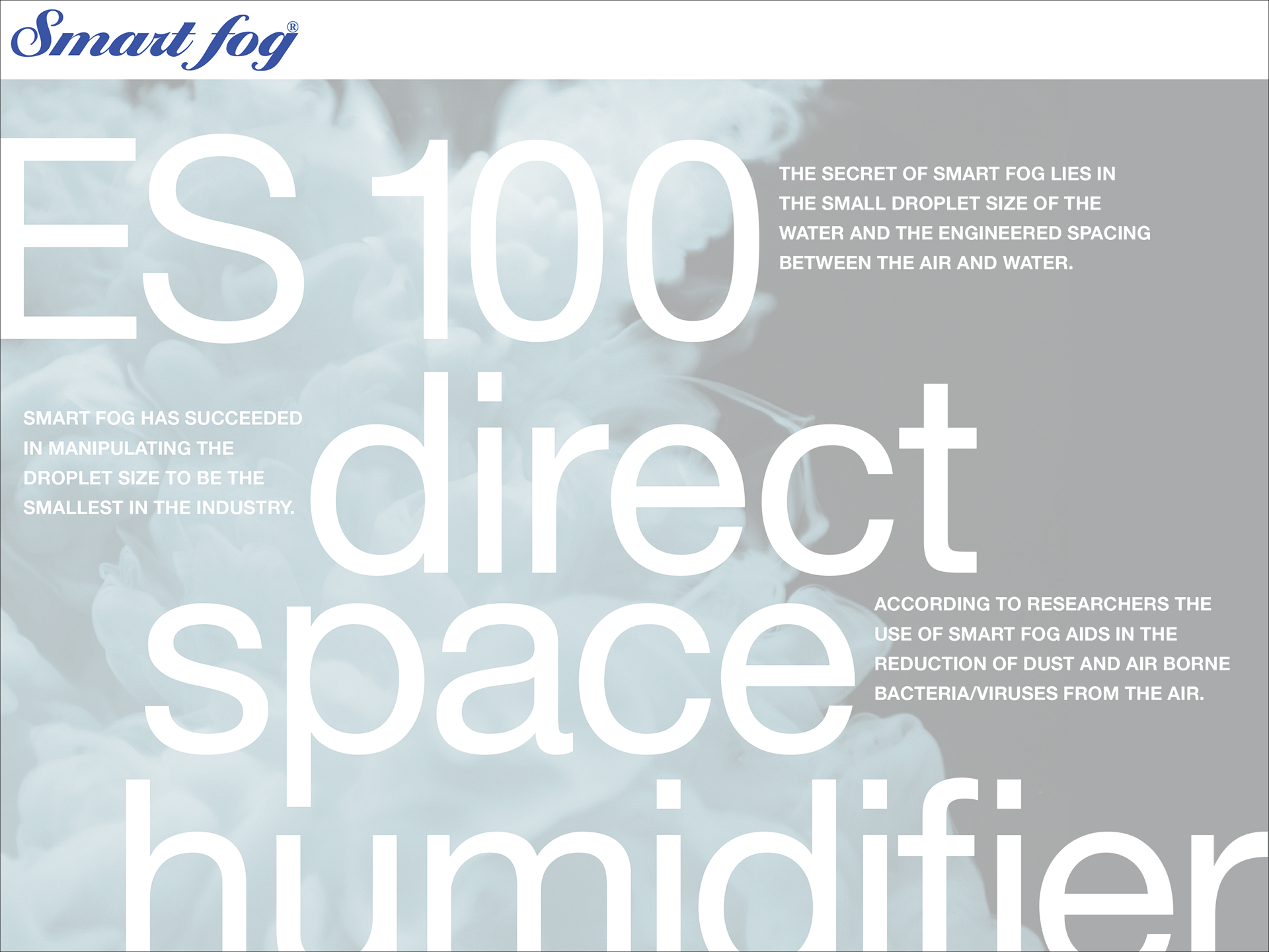 Landing page for dry humidification product