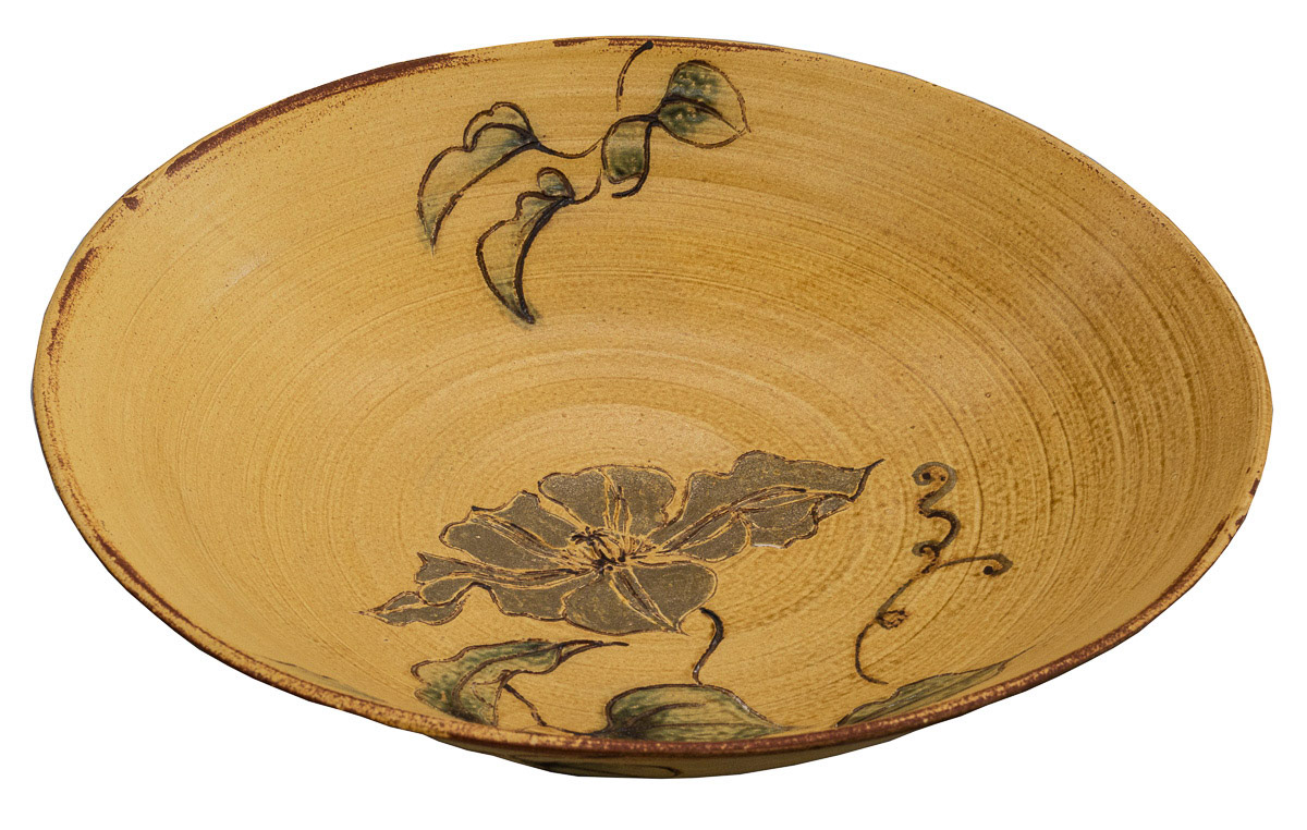 荻原　清「黄上野鉄線文様大皿」公募