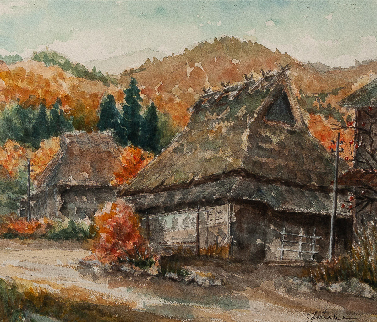 渡部　幸雄「美山の里」F10 公募