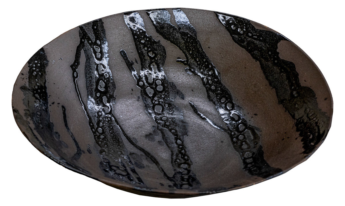 中山　幹男「冬木立（皿）」公募