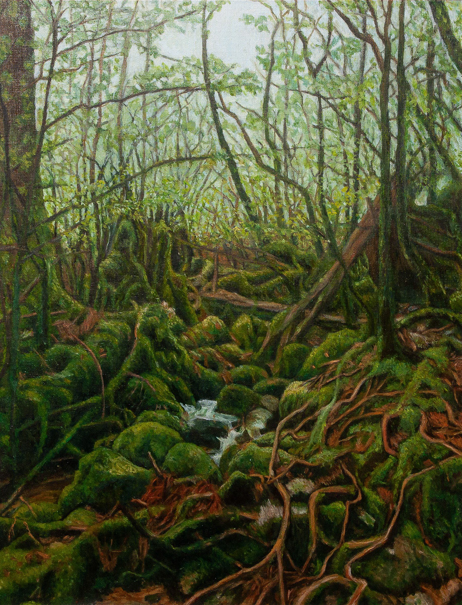 中澤　知英子「苔むす森」F15 公募