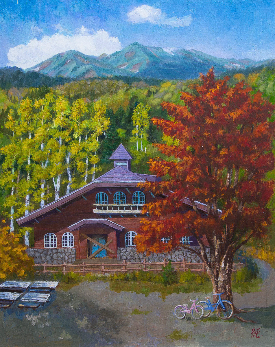 三上　純一「乗鞍高原10月」F30 会員優秀賞 会員