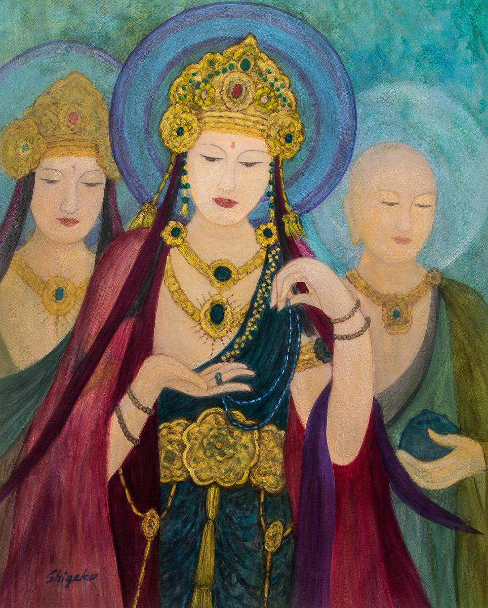 佐藤　繁子「菩薩像」F30 会員推挙 公募