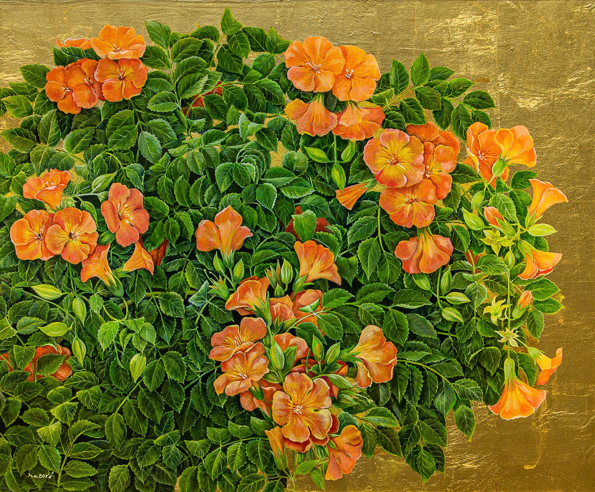 名取　加代「ノウゼンカズラ」F20 会員