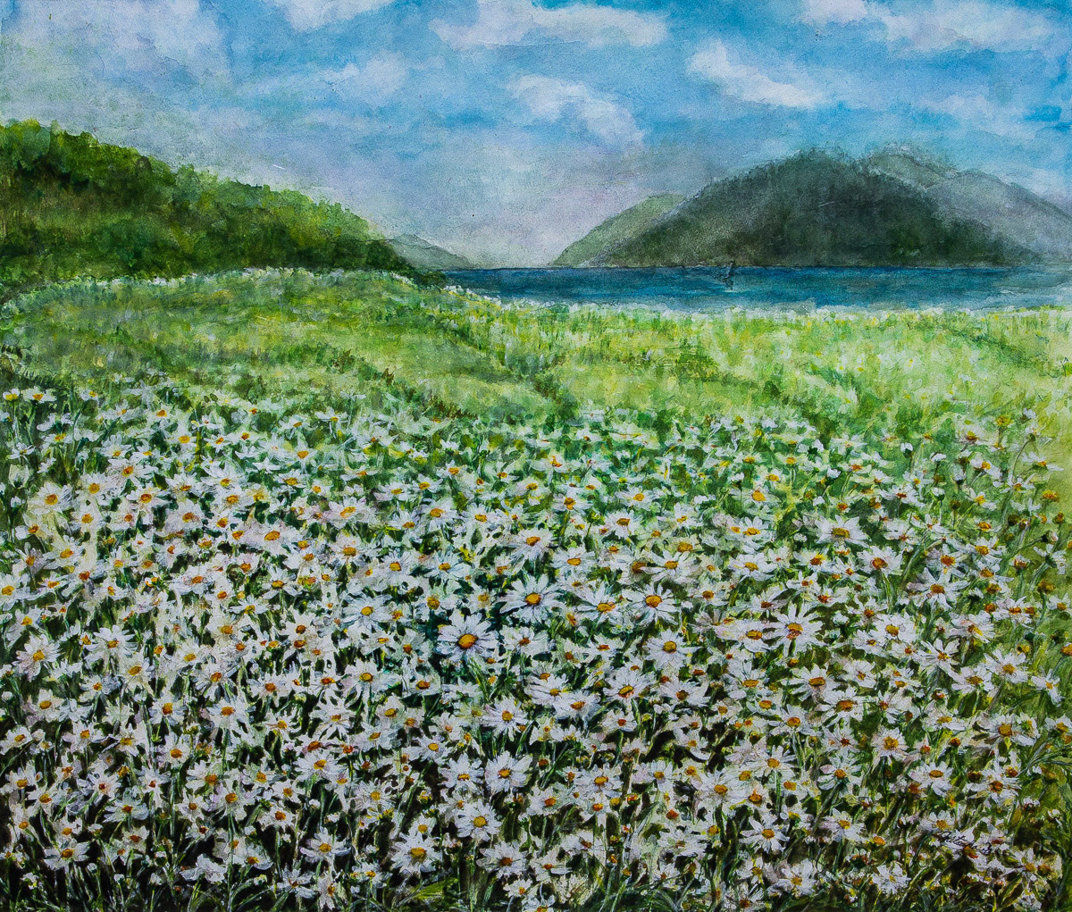 野澤　光子「瀬戸内海に咲くマーガレット」F２０ 奨励賞 公募