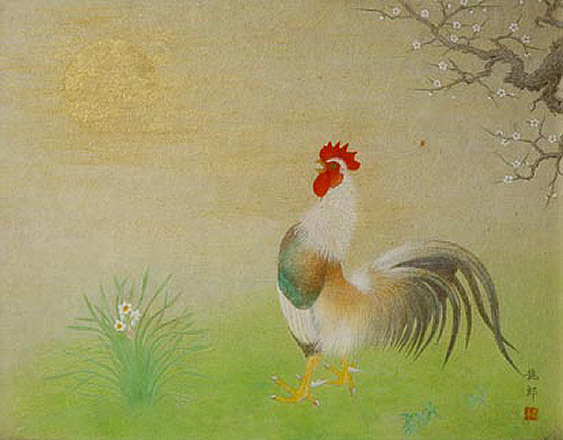 招待展示 野々山龍郎「歳旦の鶏鳴」