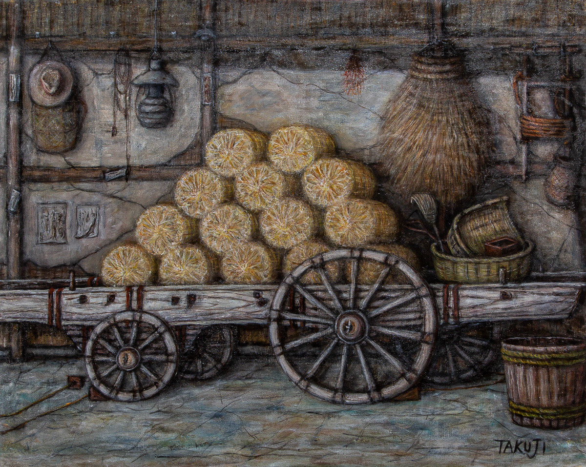 小林拓治「荷車と米俵」F30 会員