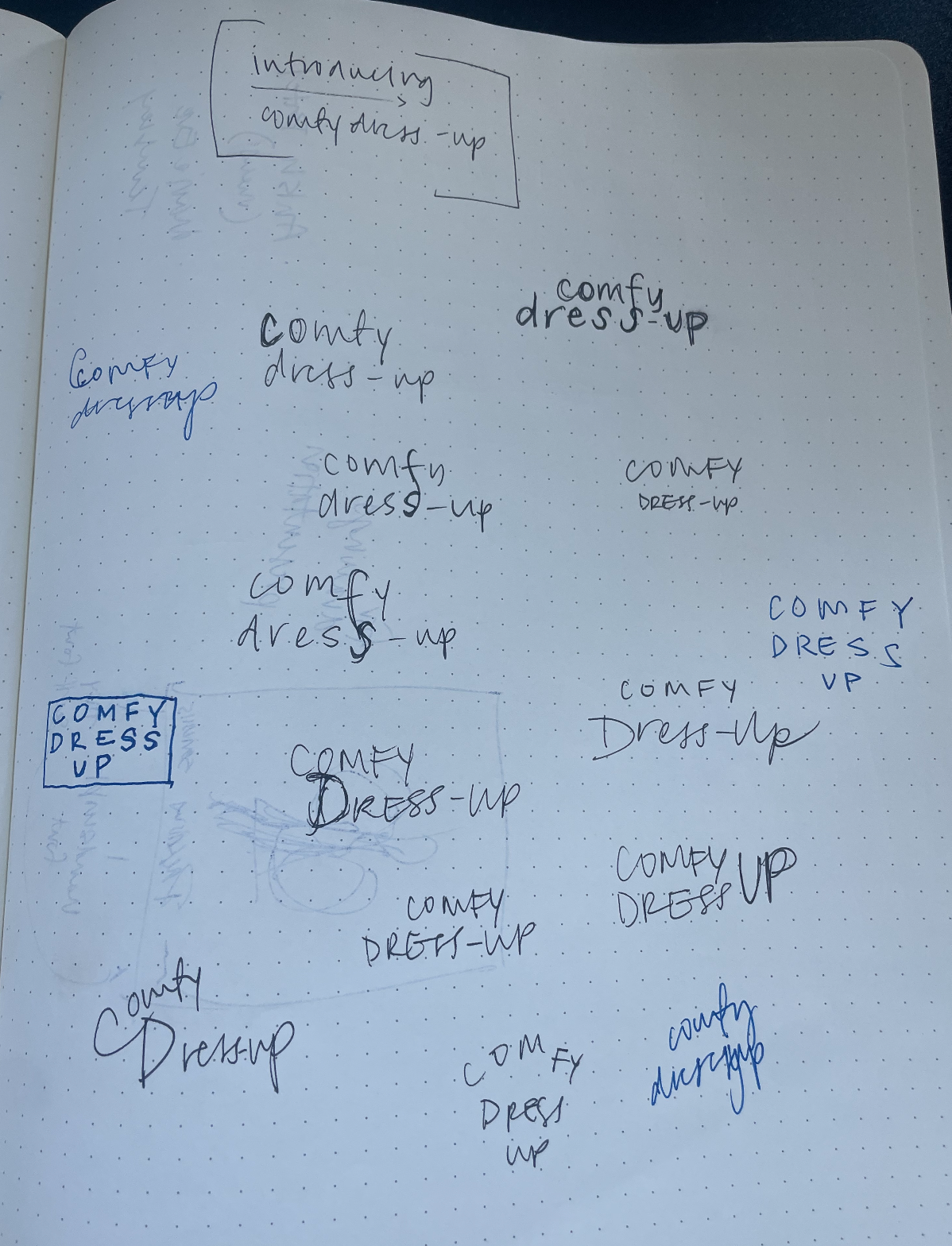 Comfy Dress Up Logo Exploration