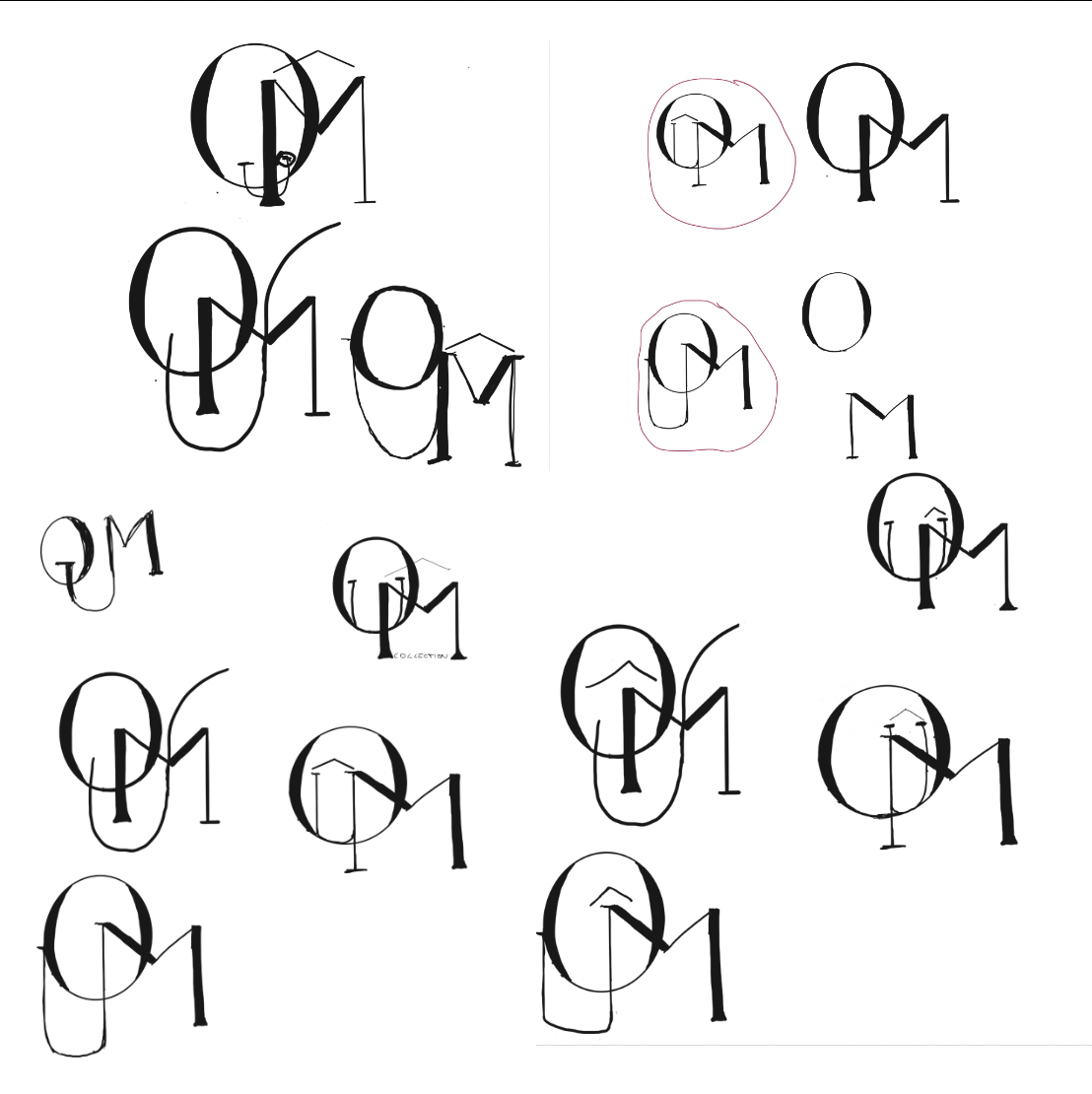 Primeros bocetos del logo