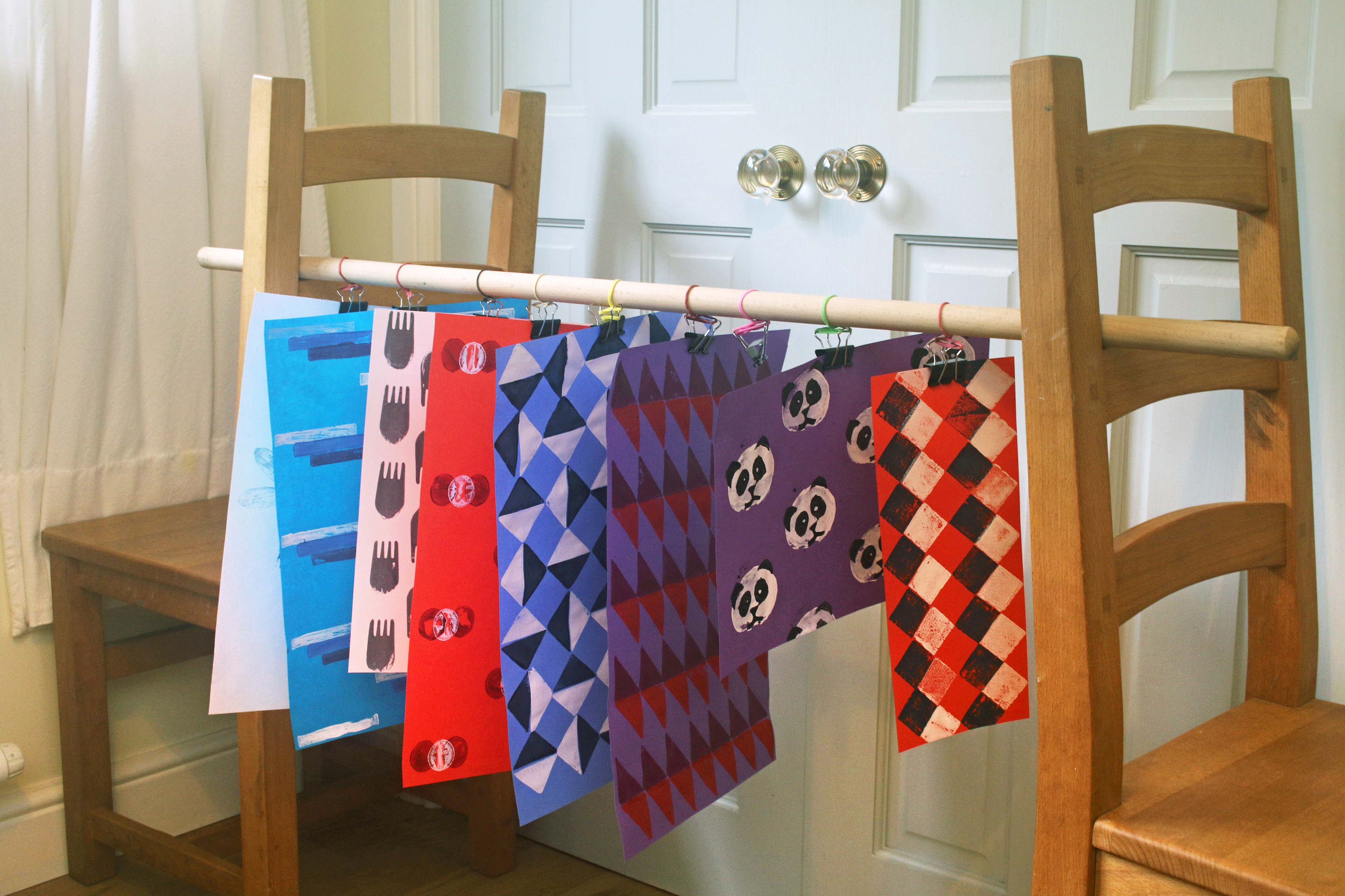 Temporary drying rack