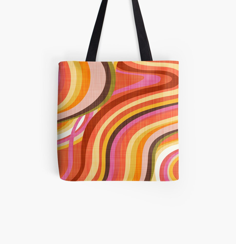 70's Groove - Orange Tote Bag