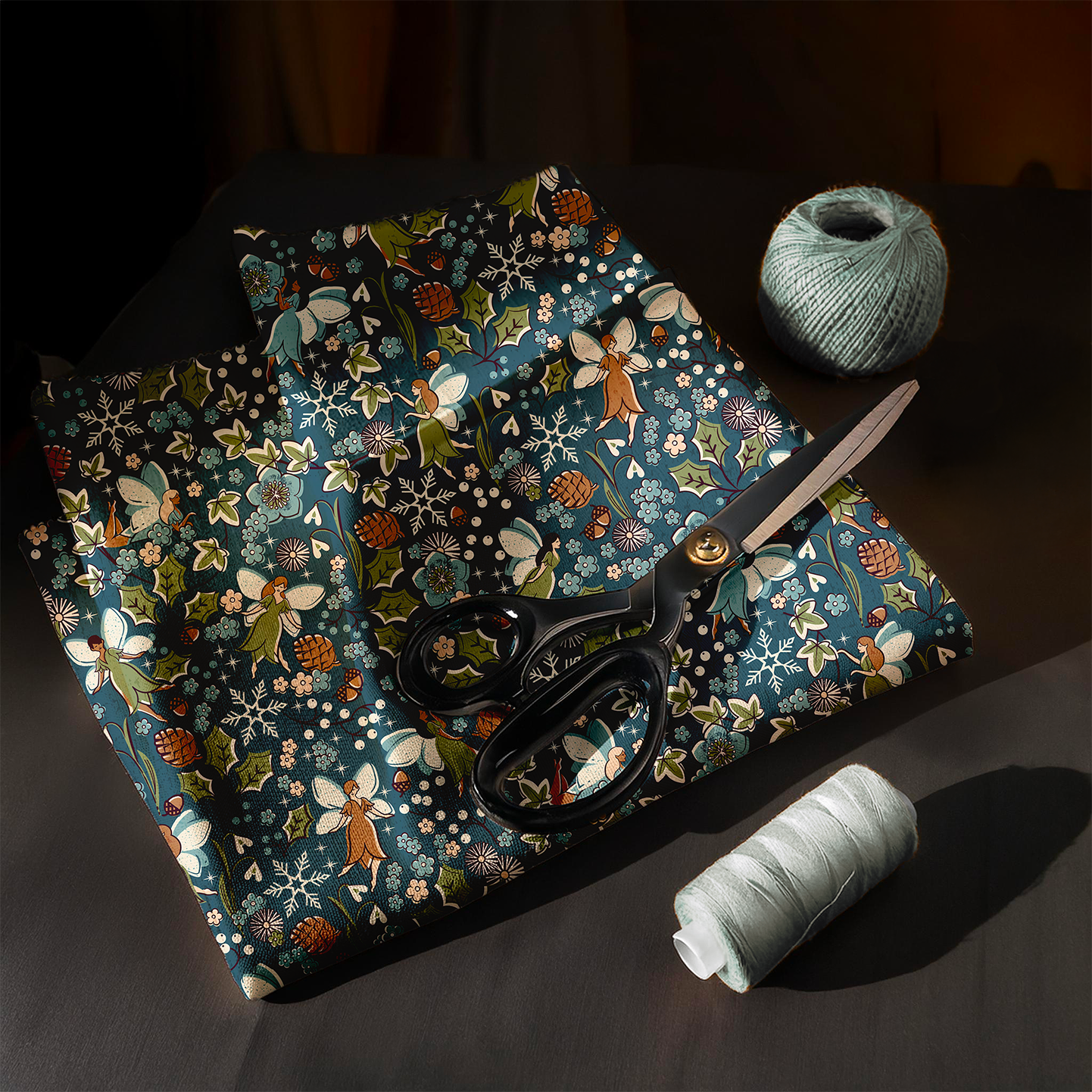 Winter Fairies - Dark Turquoise - l