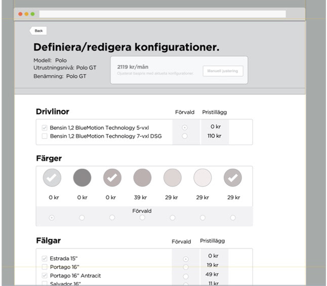Prototype of a PIM/management tool connected to VWs business system Spider