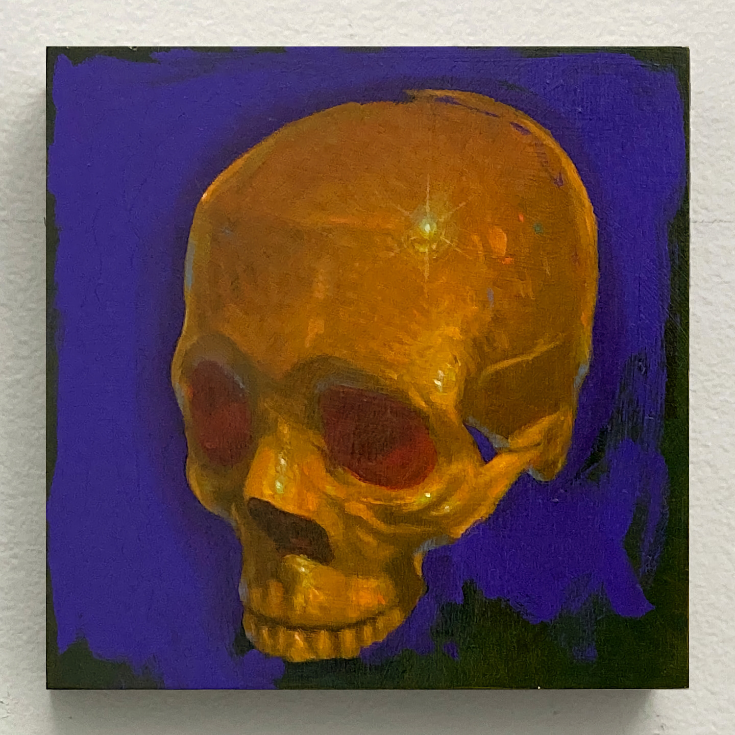 'Opulent Skull', oil on panel, 6 x 6 in., 2021