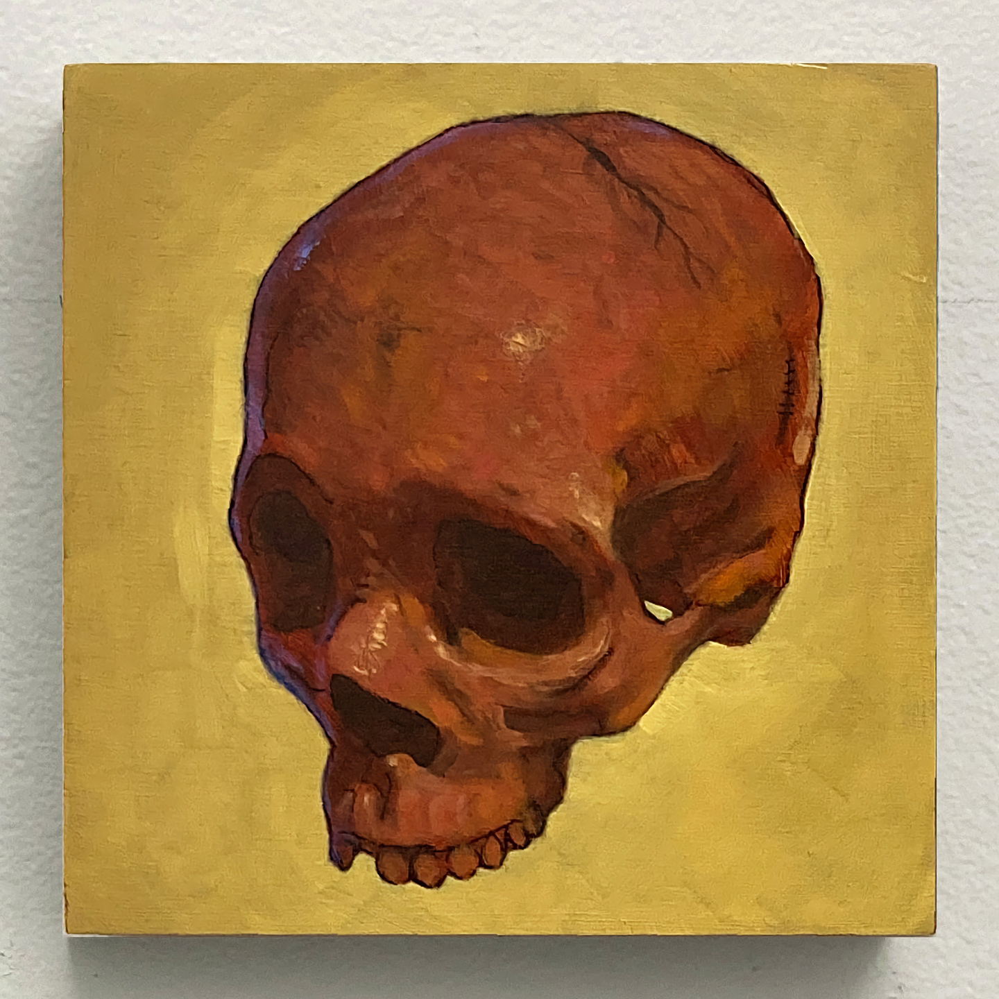 'Mars Landing Skull', oil on panel, 6 x 6 in., 2021