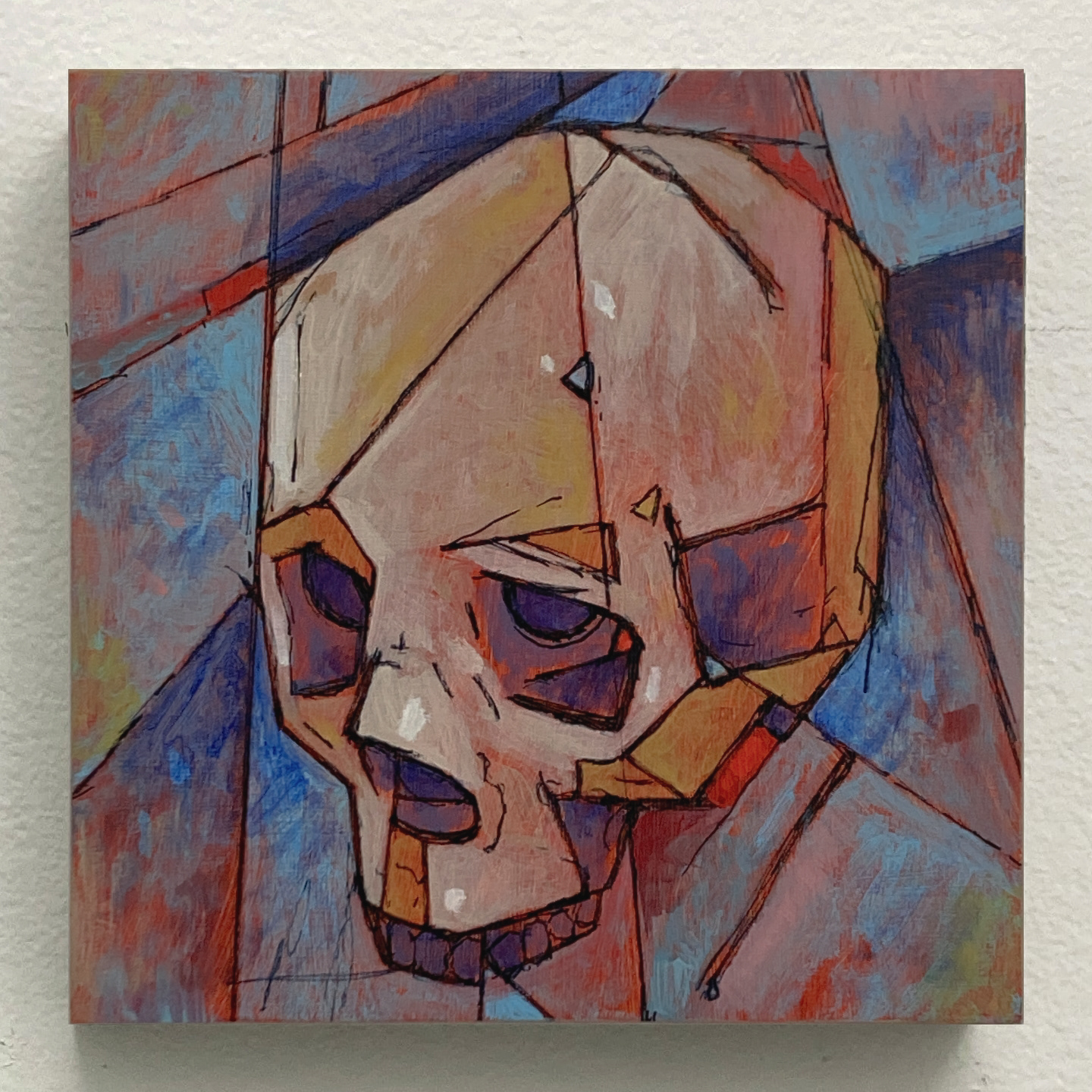 'Demuth Skull', oil on panel, 6 x 6 in., 2022