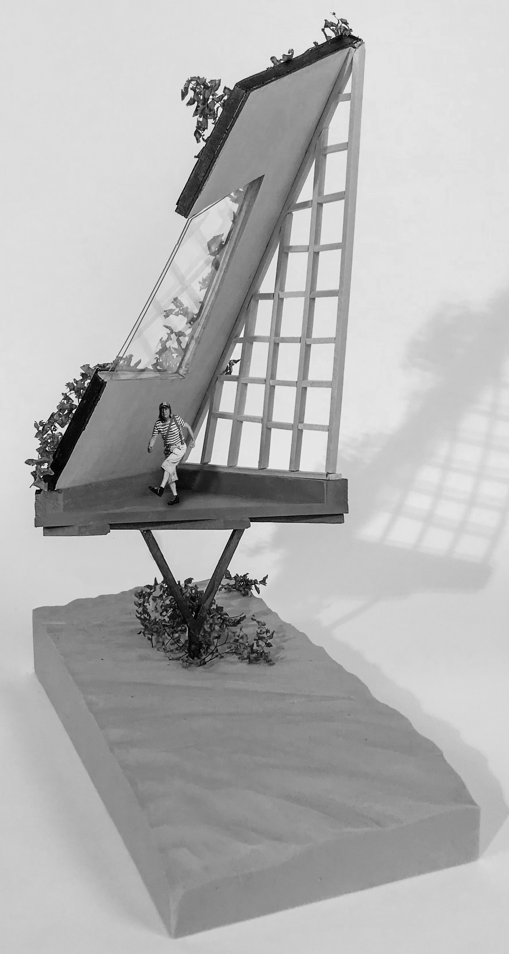 1/4" model to showcase the structural system.