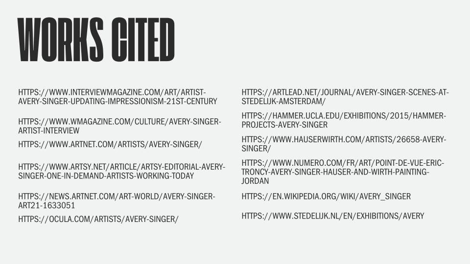 2D Composition — Artist Research Project: References