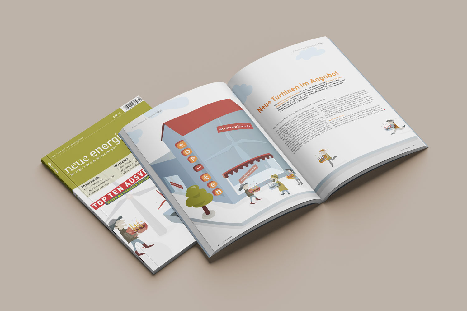 Innenseitengestaltung + Illustration