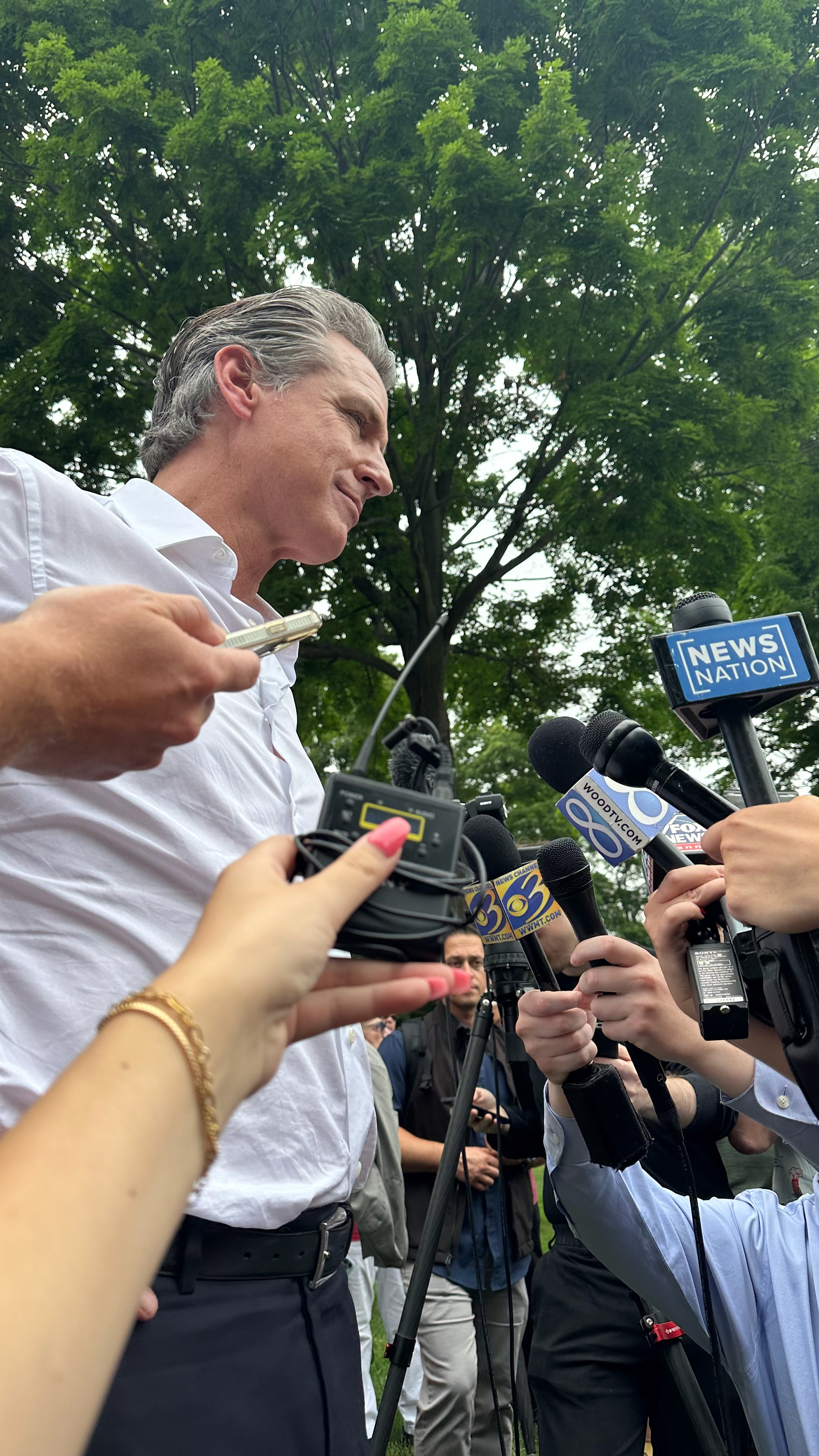 Gavin Newsome campaigns for Biden July 4, 2024