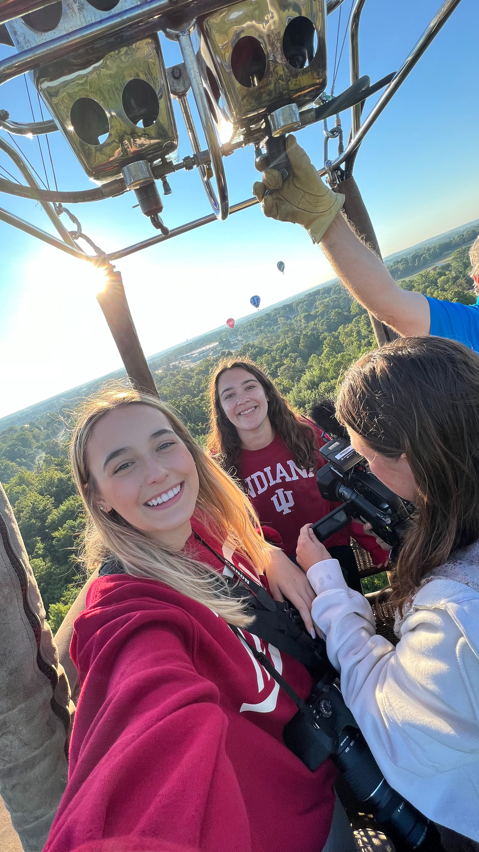 In a hot air ballon for IUSTV's What's Up Weekly