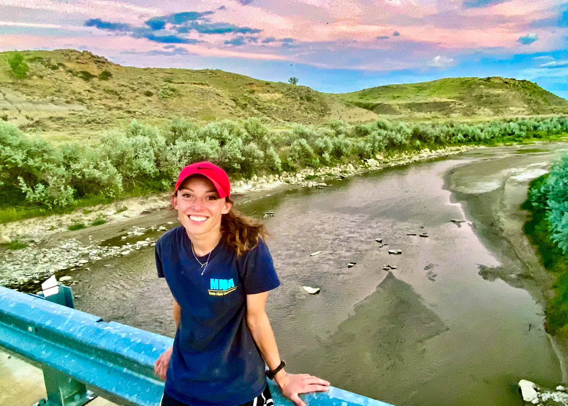 Collecting along the Powder River in Montana