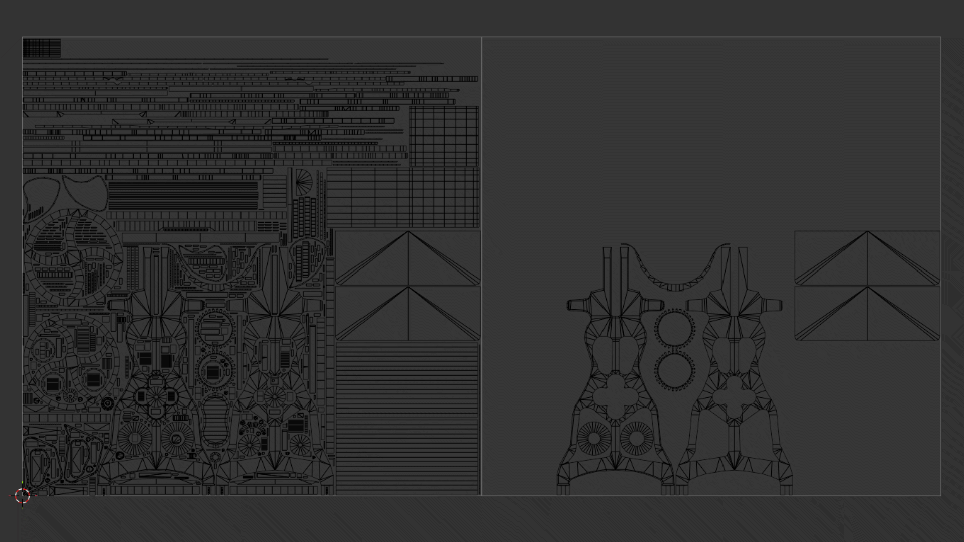 UVs. One single 2k texture