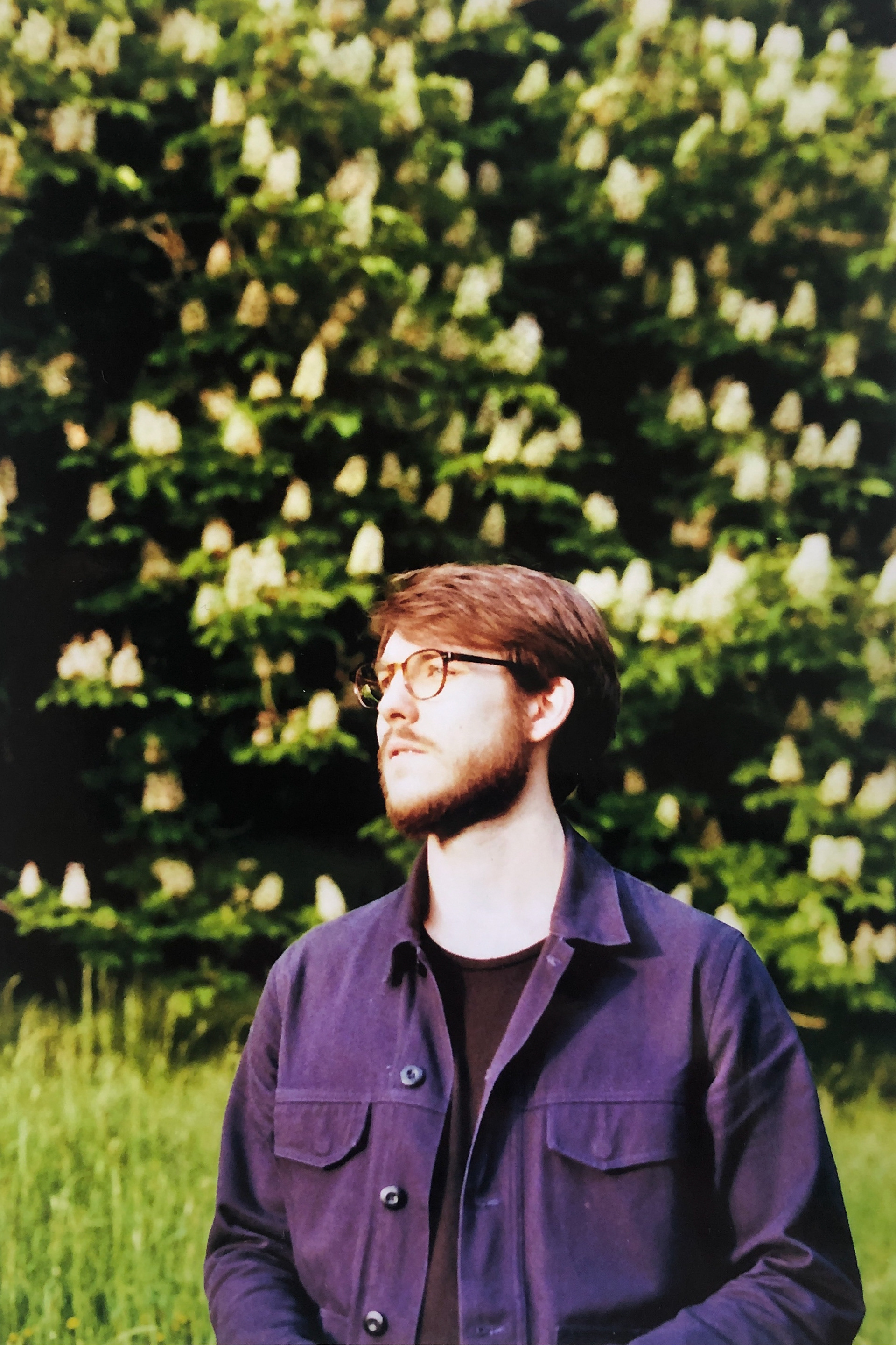 picture of myself with flowering chestnut in background