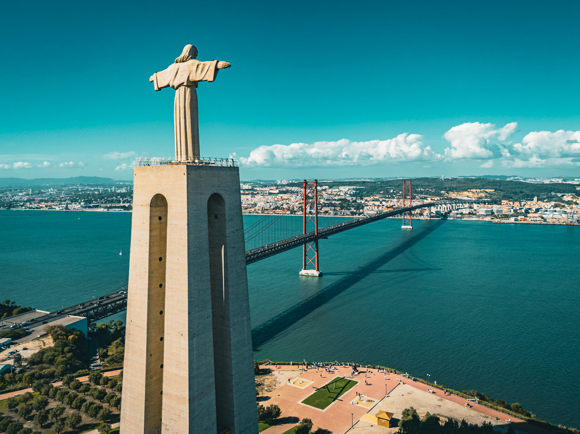 Christ the King statue in Almada, Portugal