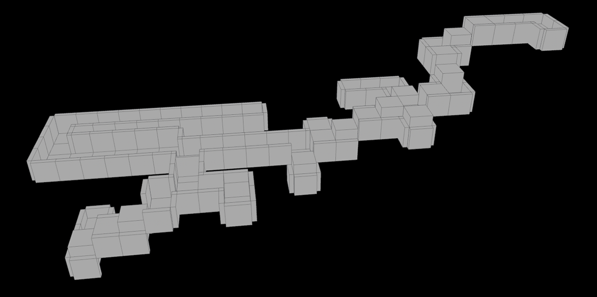 Generated level with bounding boxes placed