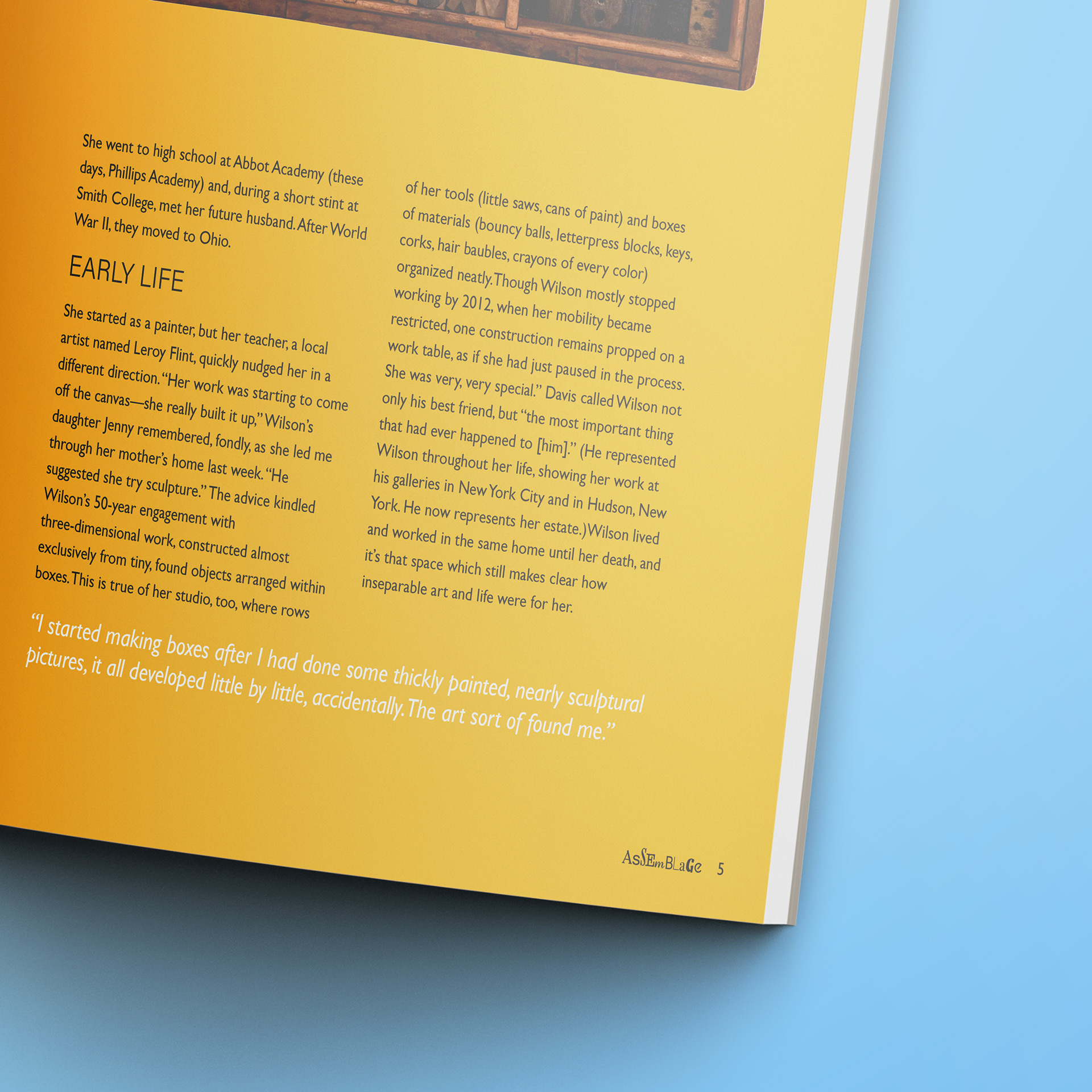 Close up of page 5