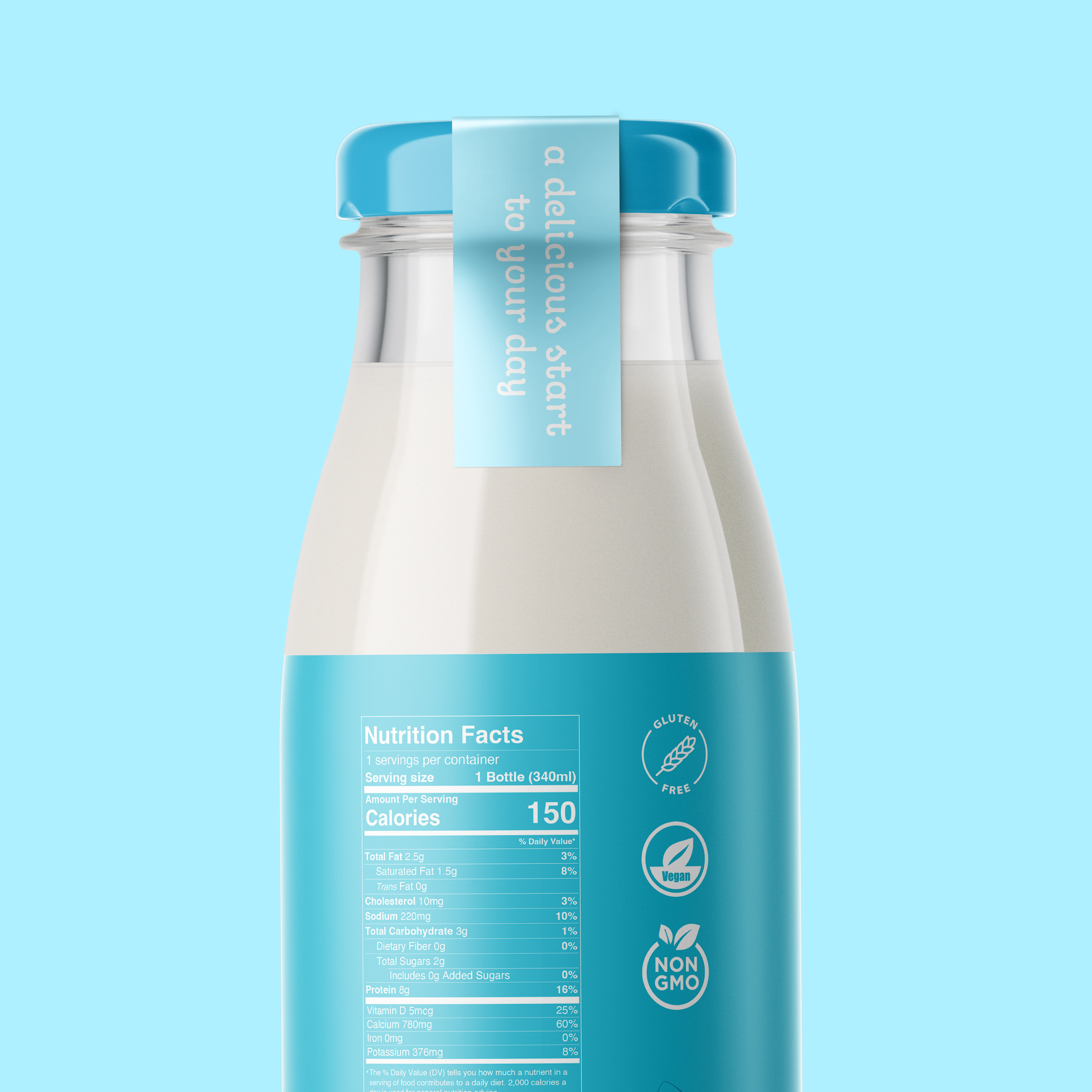 Almond Nutrition Label close-up