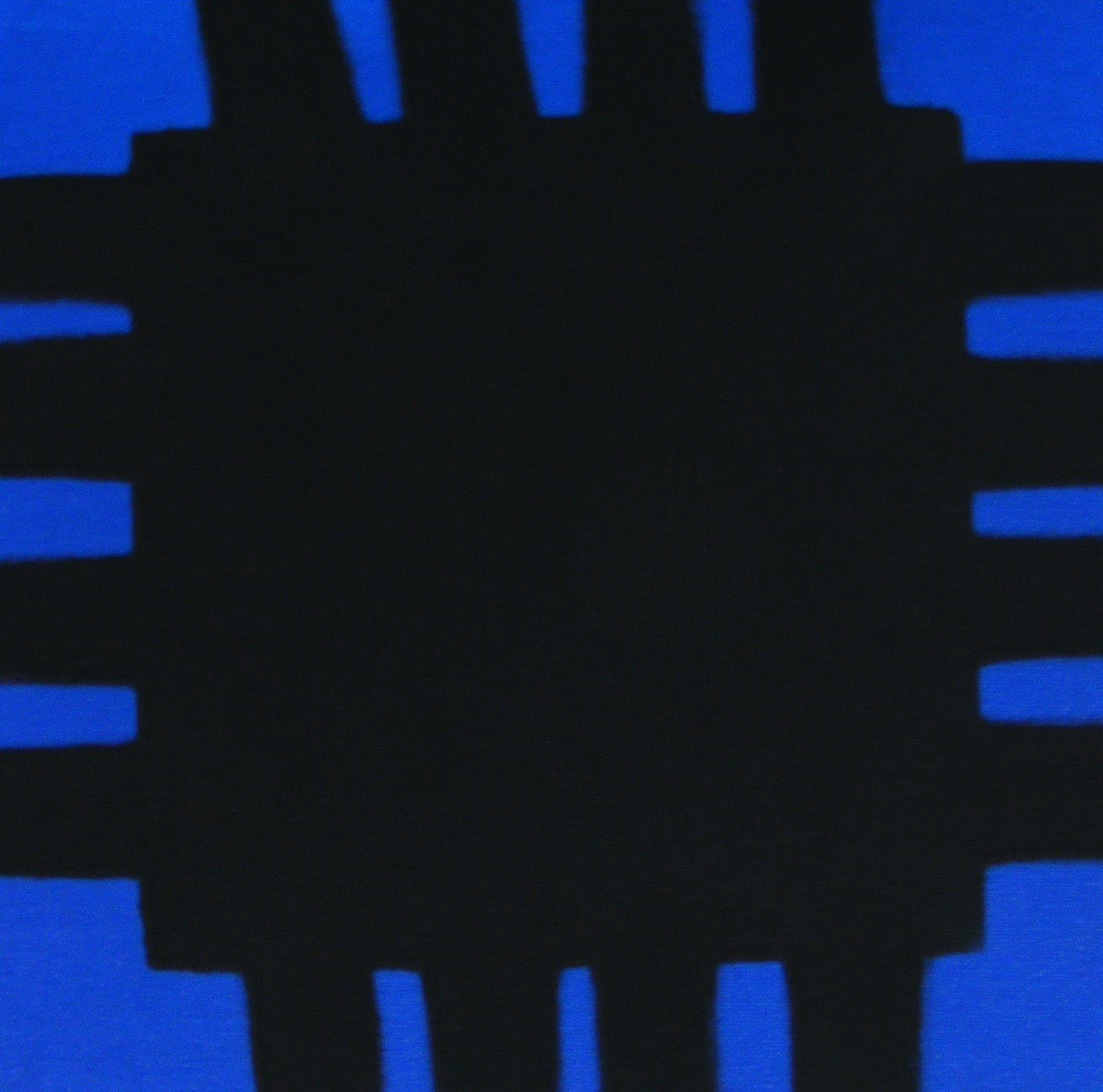 Black on Blue 12 x 12