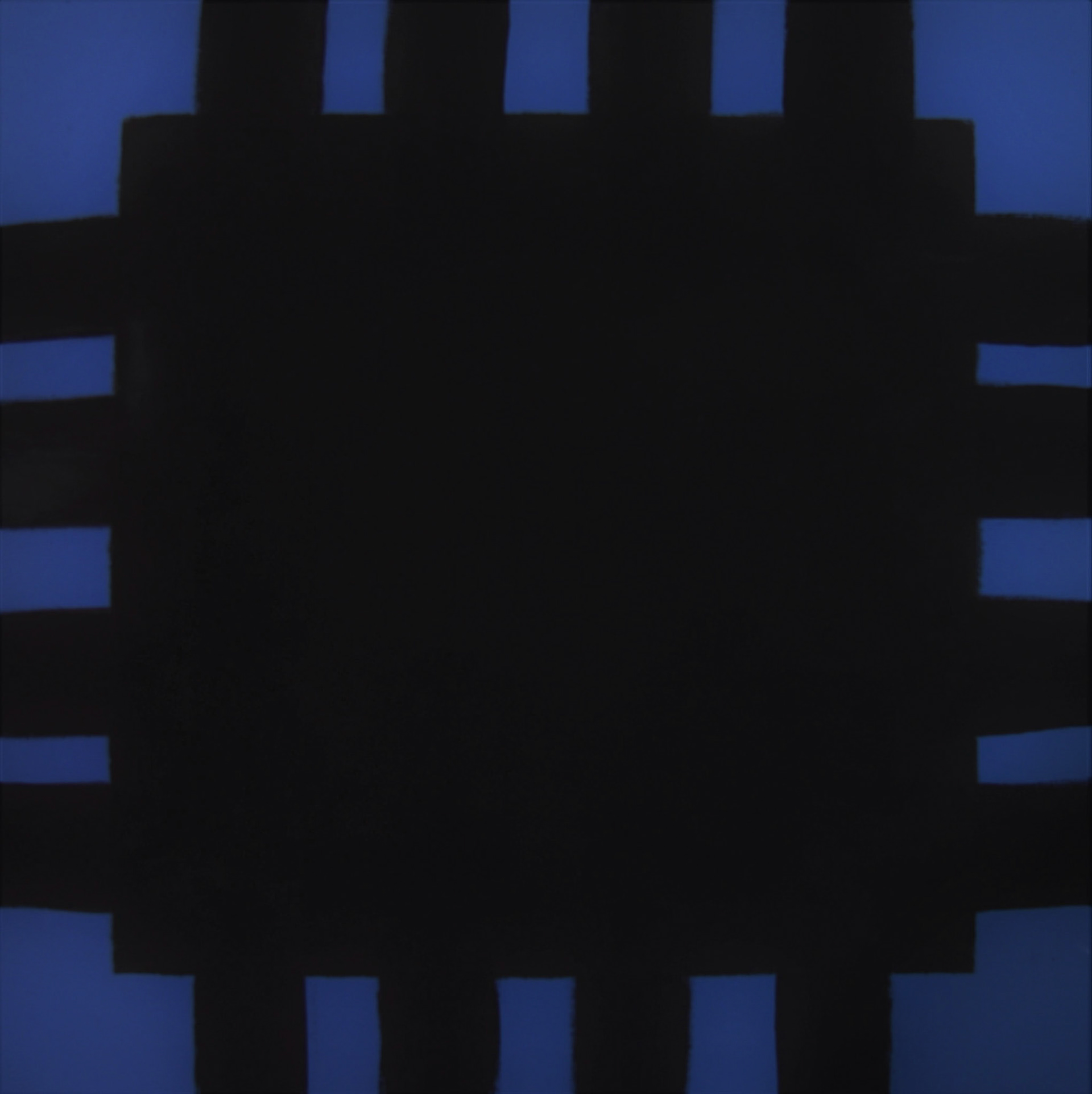 Black on Blue III 24 X 24