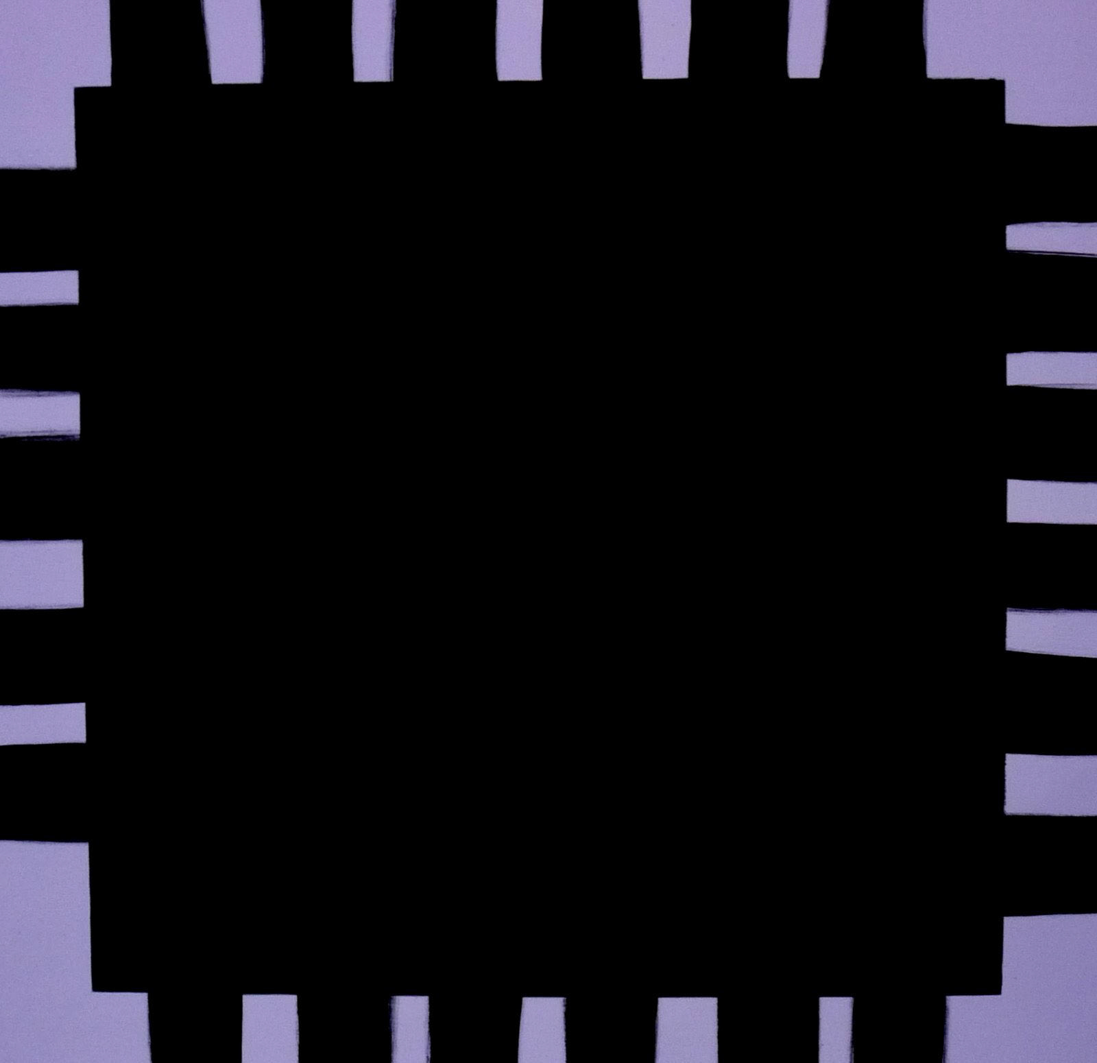 Black on Lavender 36 x 36