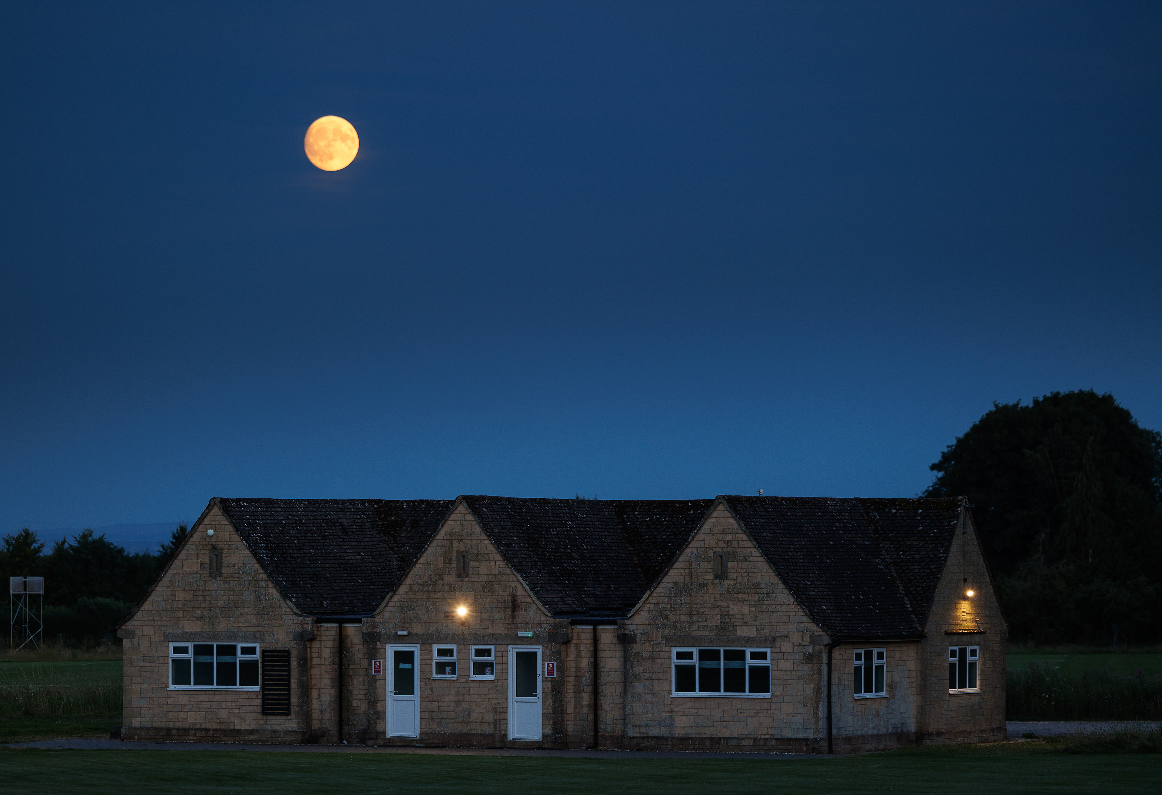 Full moon over the RAU playing fields