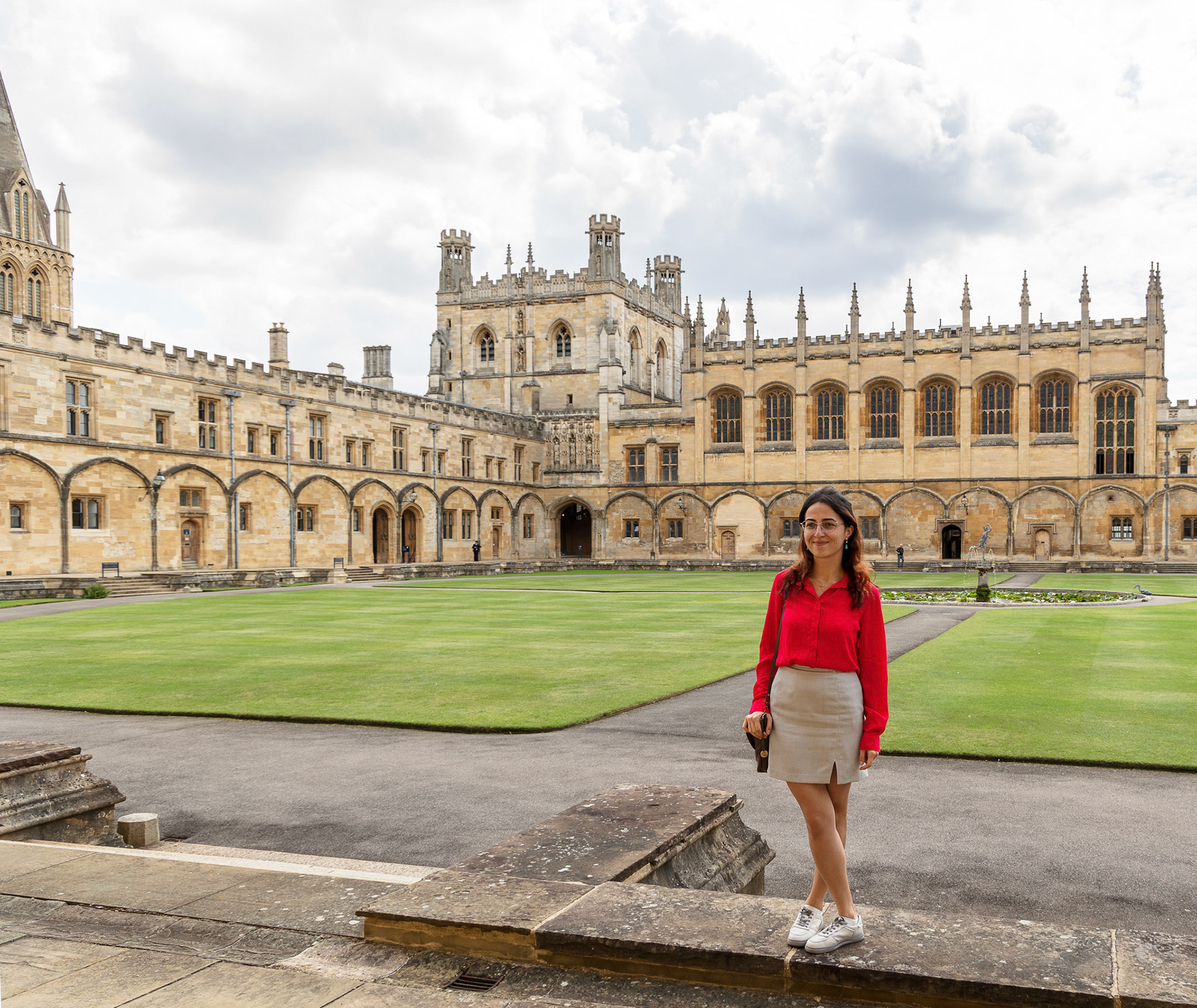 Nino in Christ Church quad