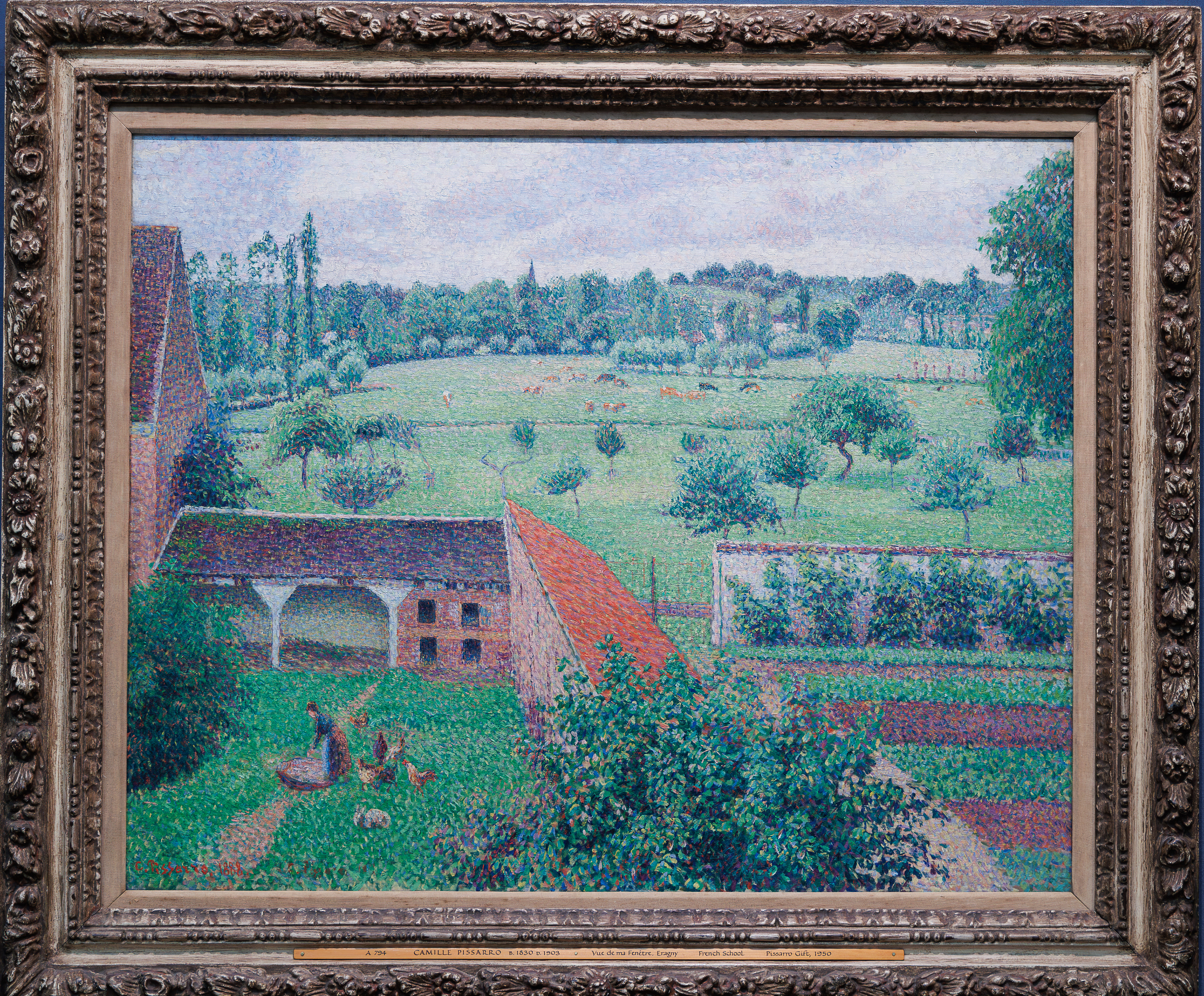 Camille Pisarro - the view from my window.  In pointilliste style