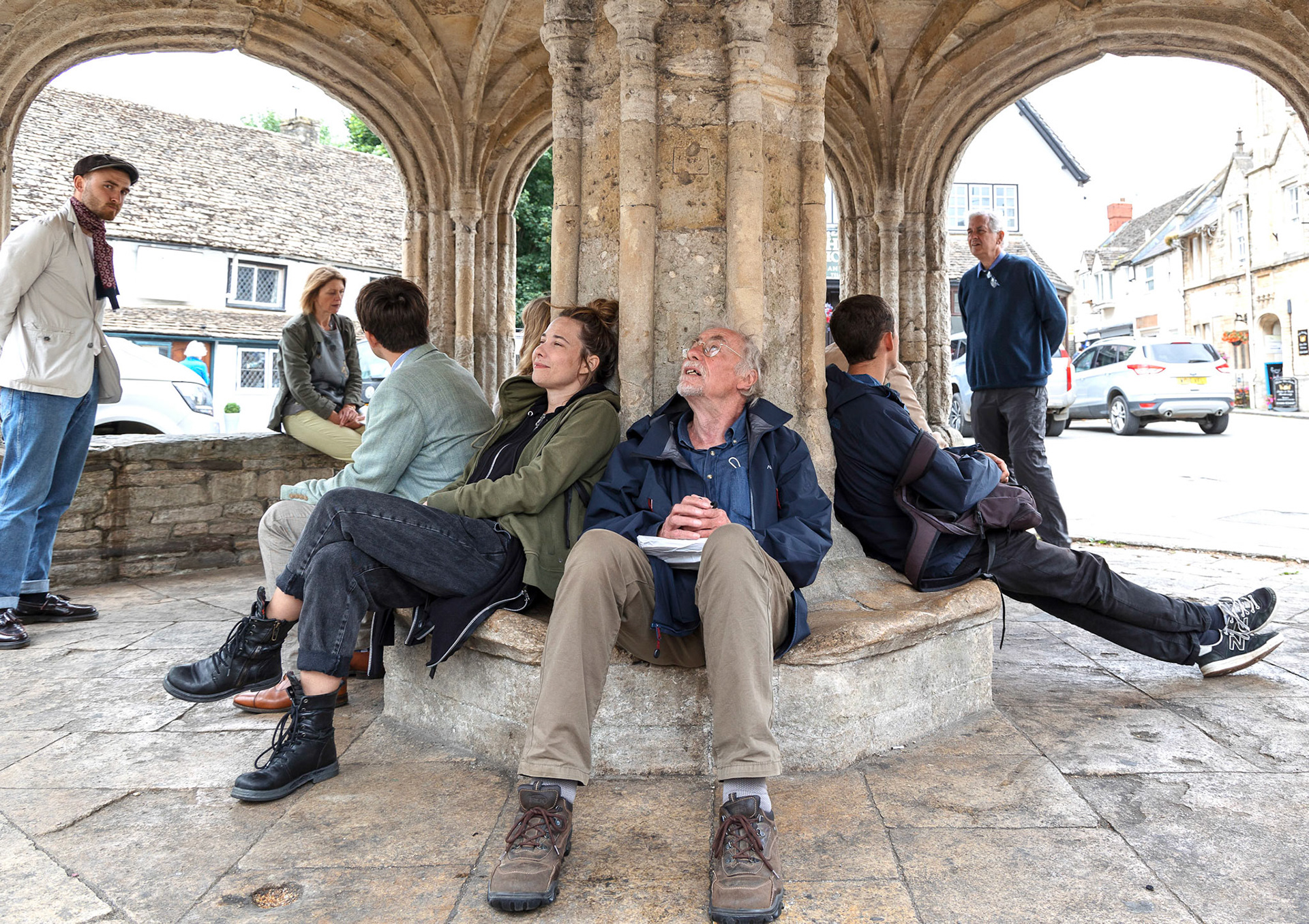 Resting in the Market Cross
