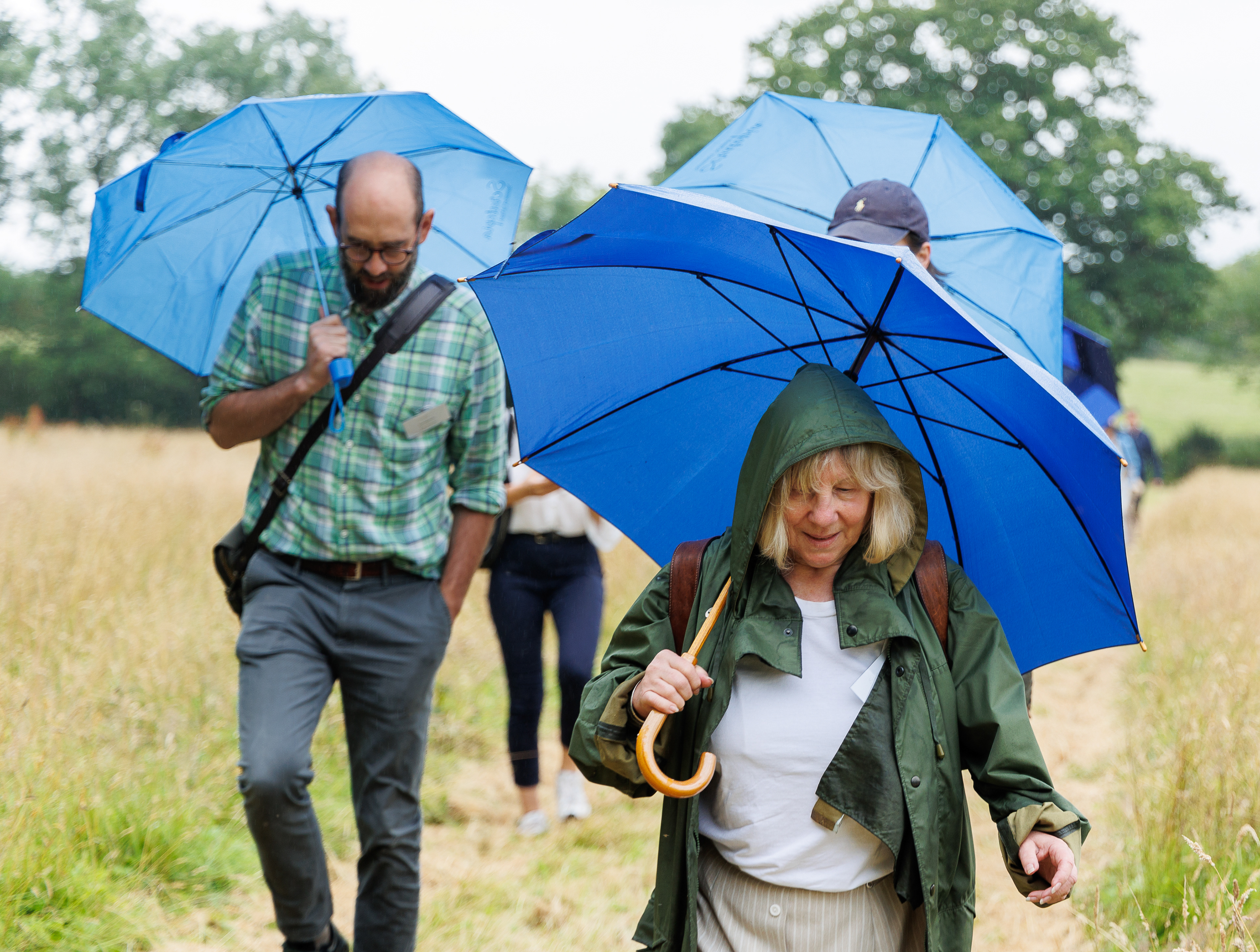 Brigitte and Jeremiah - those famous blue brollies