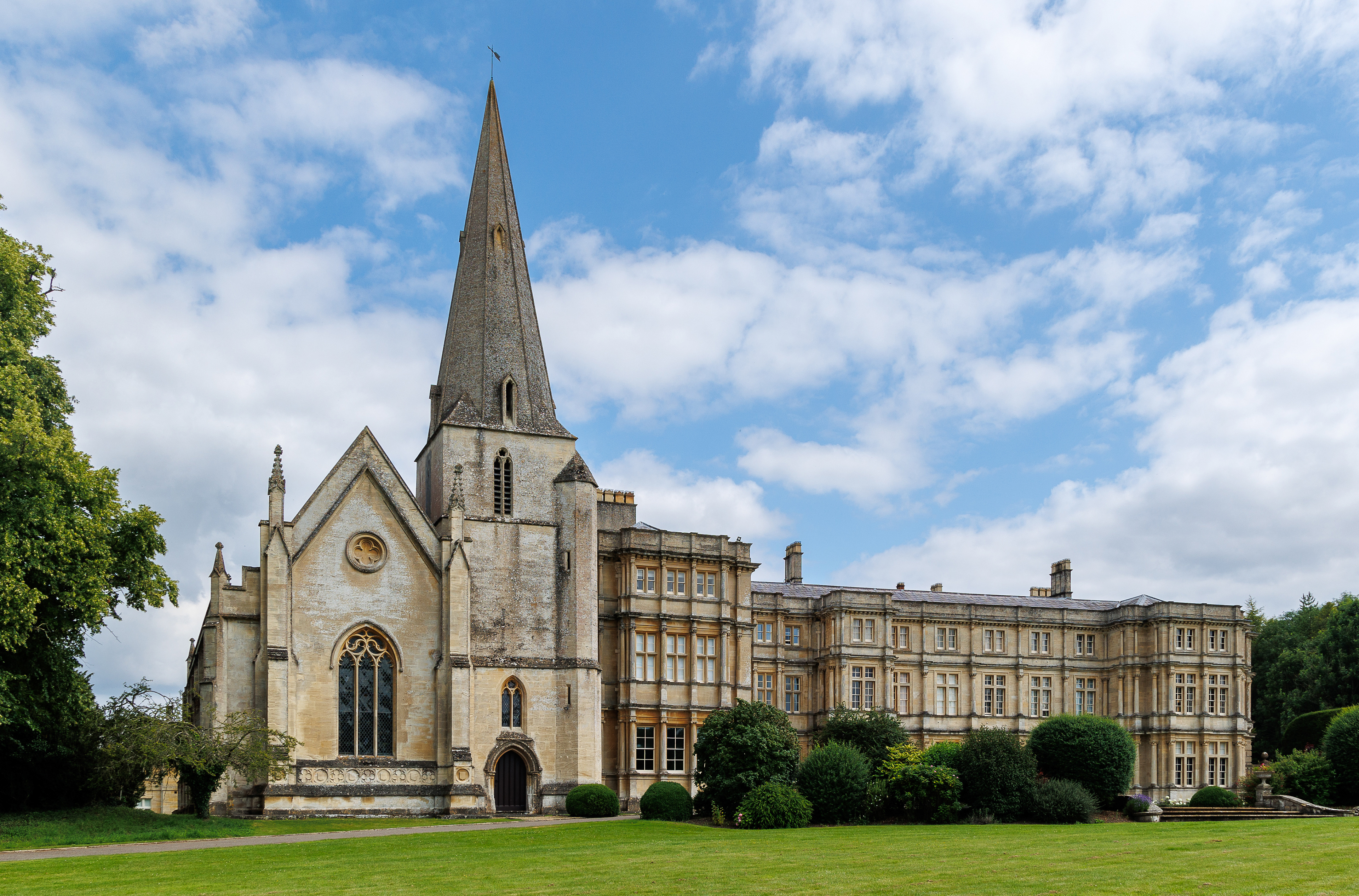 Sherborne House and church