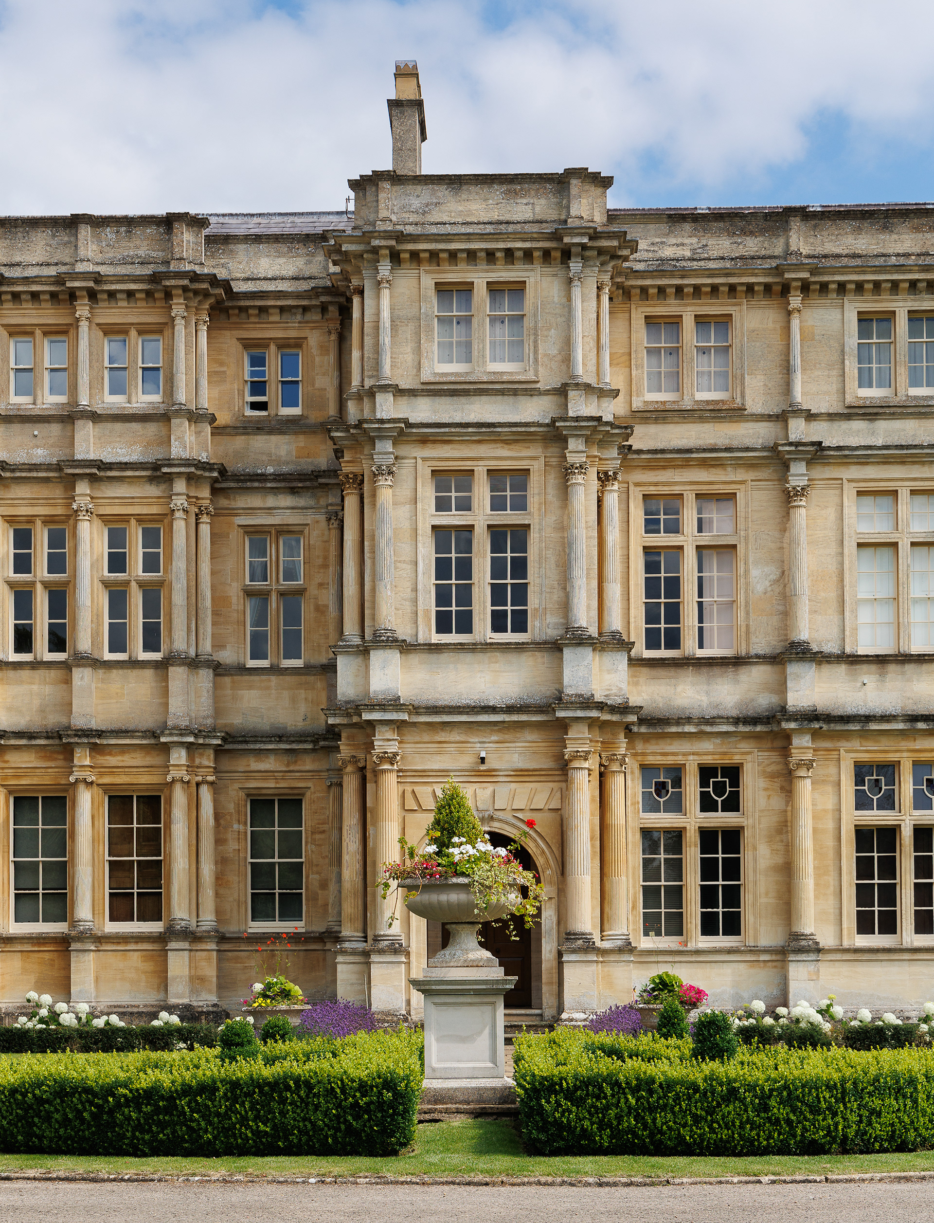 Sherborne House front with three classical orders